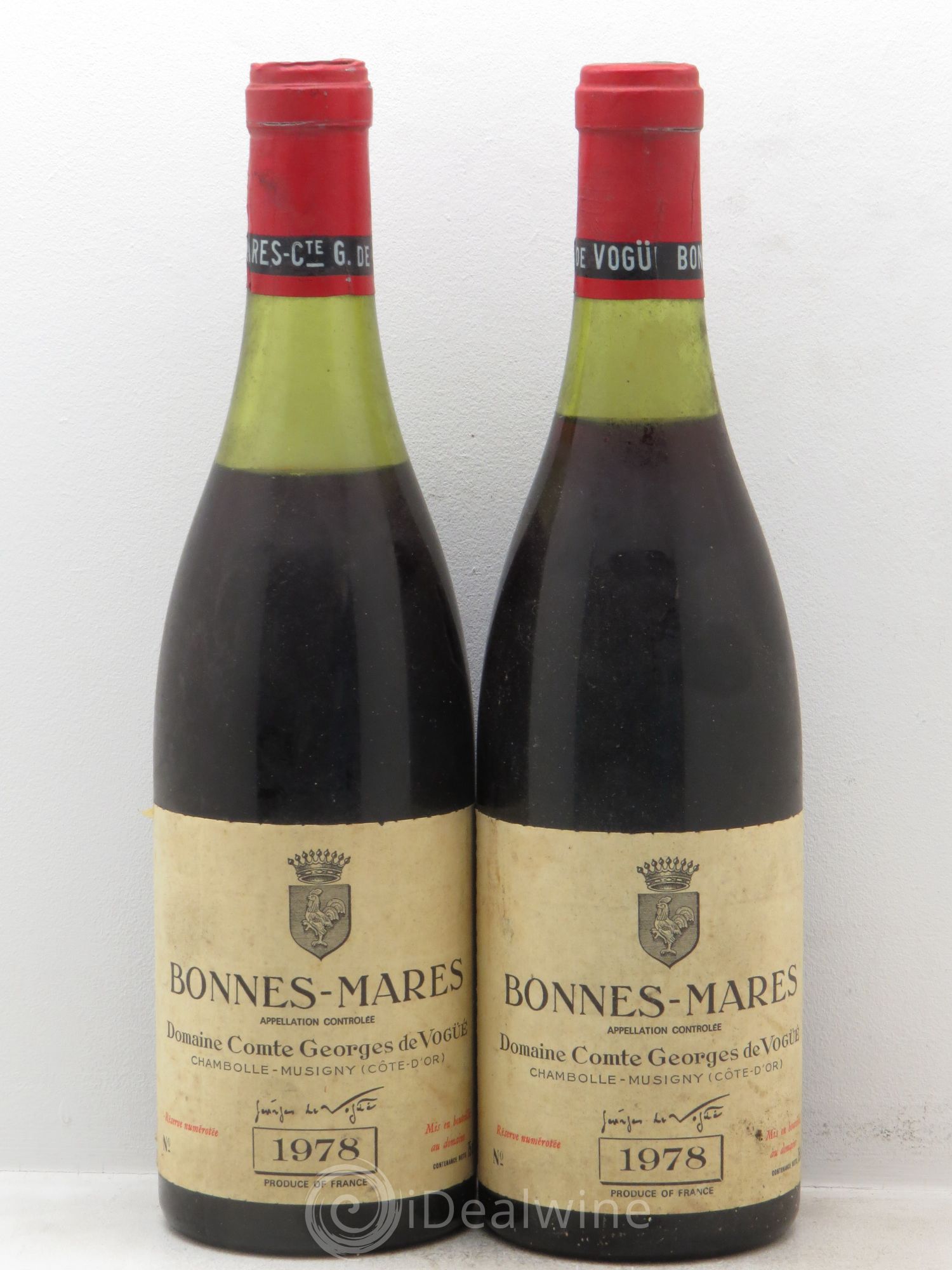 Bonnes-Mares Grand Cru Comte Georges de Vogüé 1978 - Lot de 2 bouteilles - 0