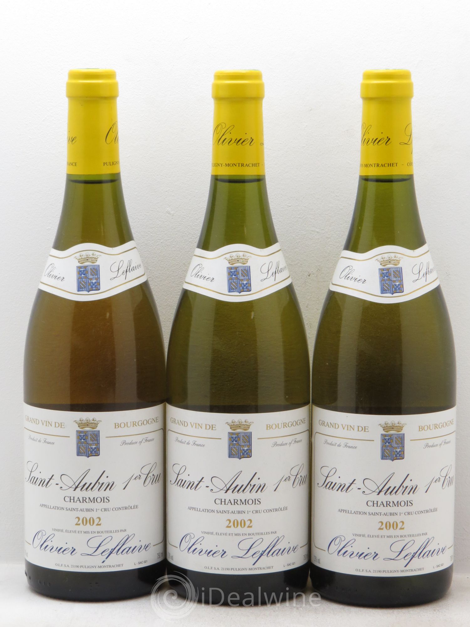 Saint-Aubin 1er Cru Charmois O.Leflaive 2002 - Lotto di 3 bottiglie - 0