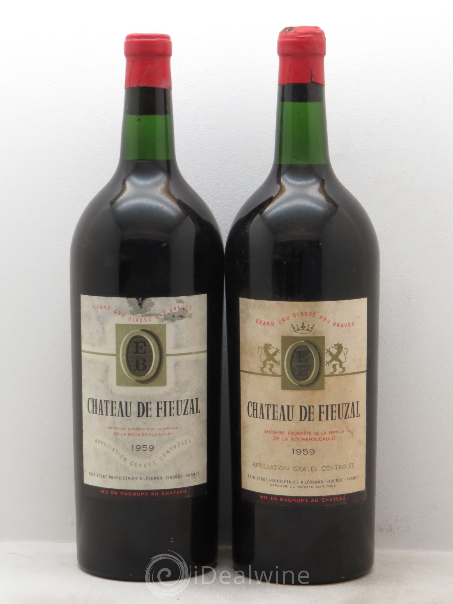 Château de Fieuzal Cru Classé de Graves 1959 - Lot de 2 magnums - 0