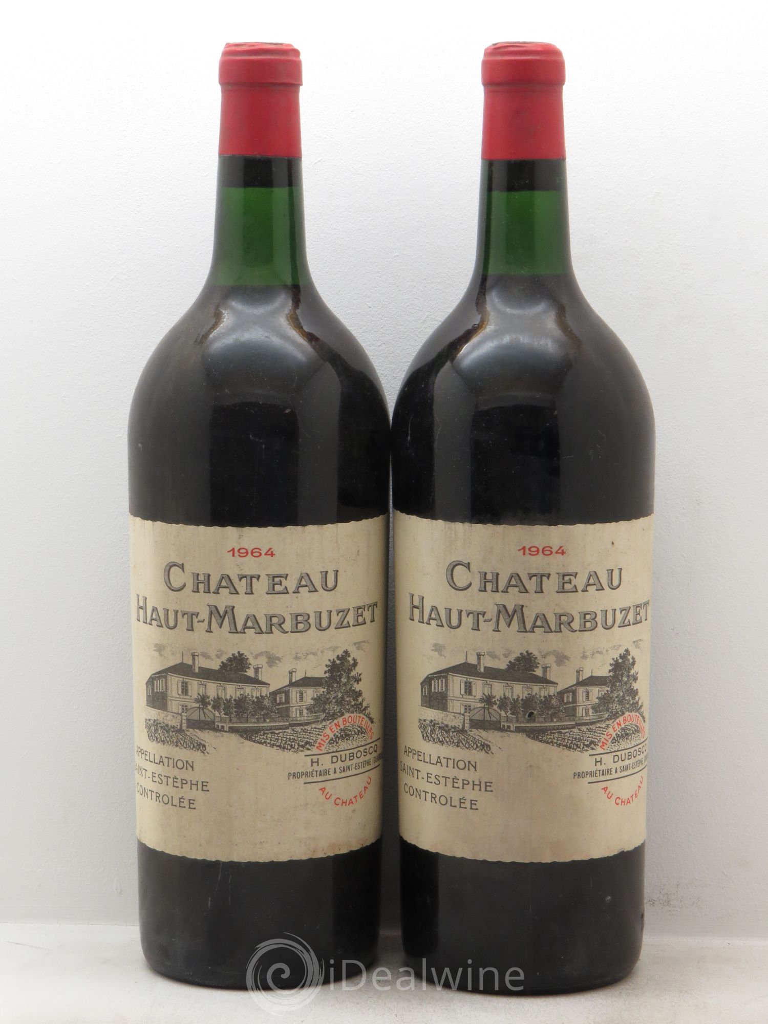 Château Haut Marbuzet 1964 - Lot de 2 magnums - 0