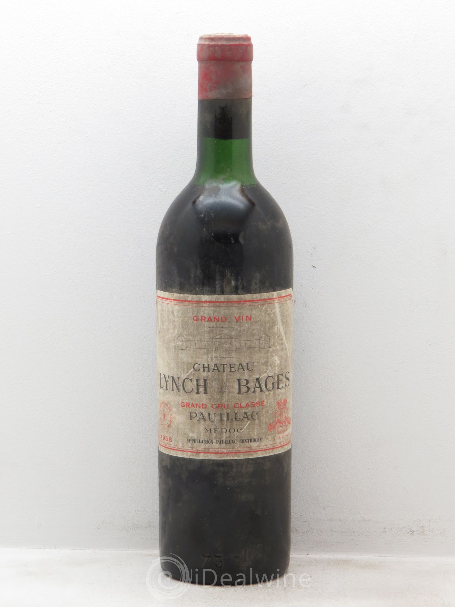 Château Lynch Bages 5ème Grand Cru Classé 1958 - Lot de 1 bouteille - 0