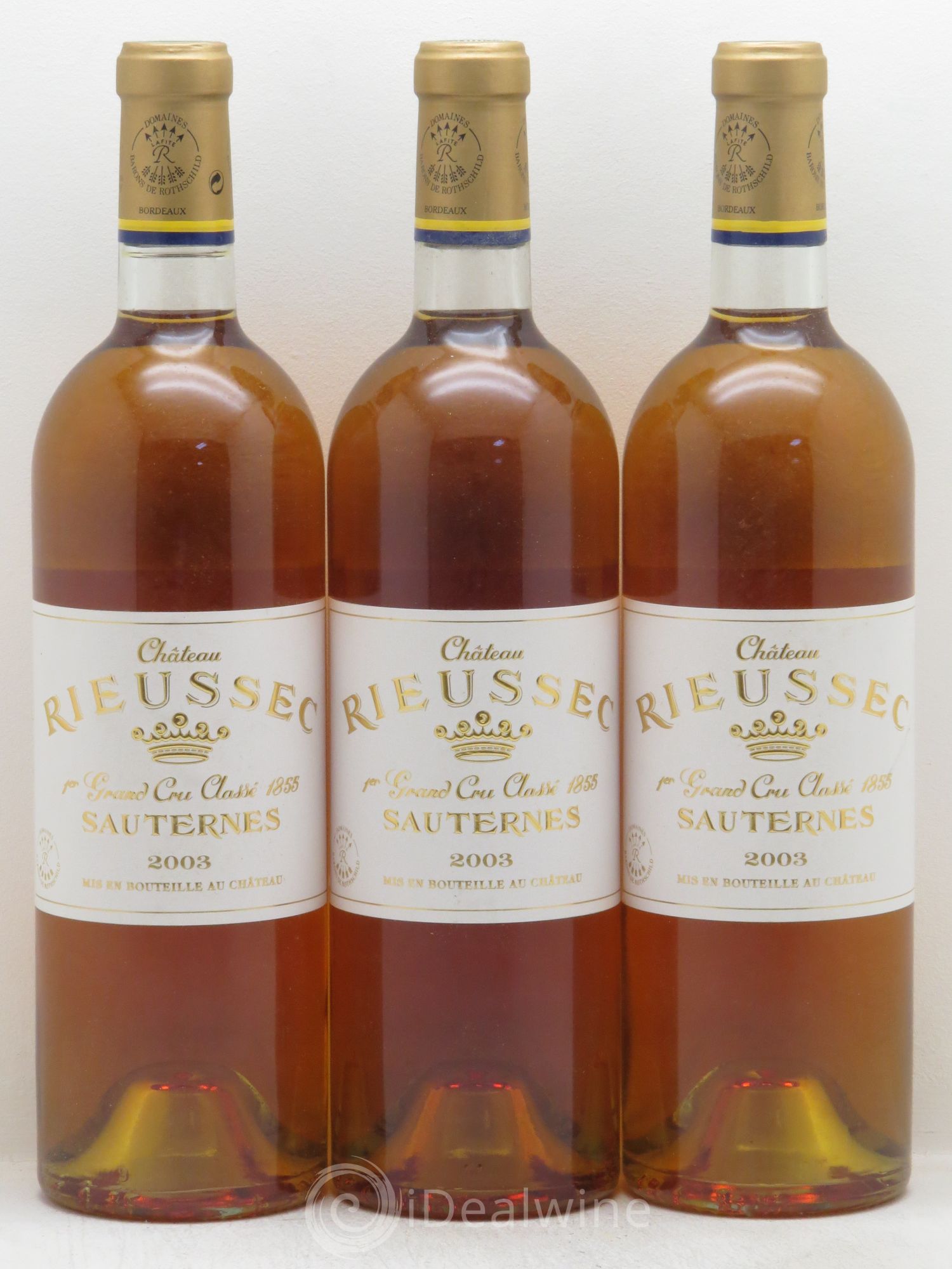 Château Rieussec 1er Grand Cru Classé 2003 - Lotto di 3 bottiglie - 0