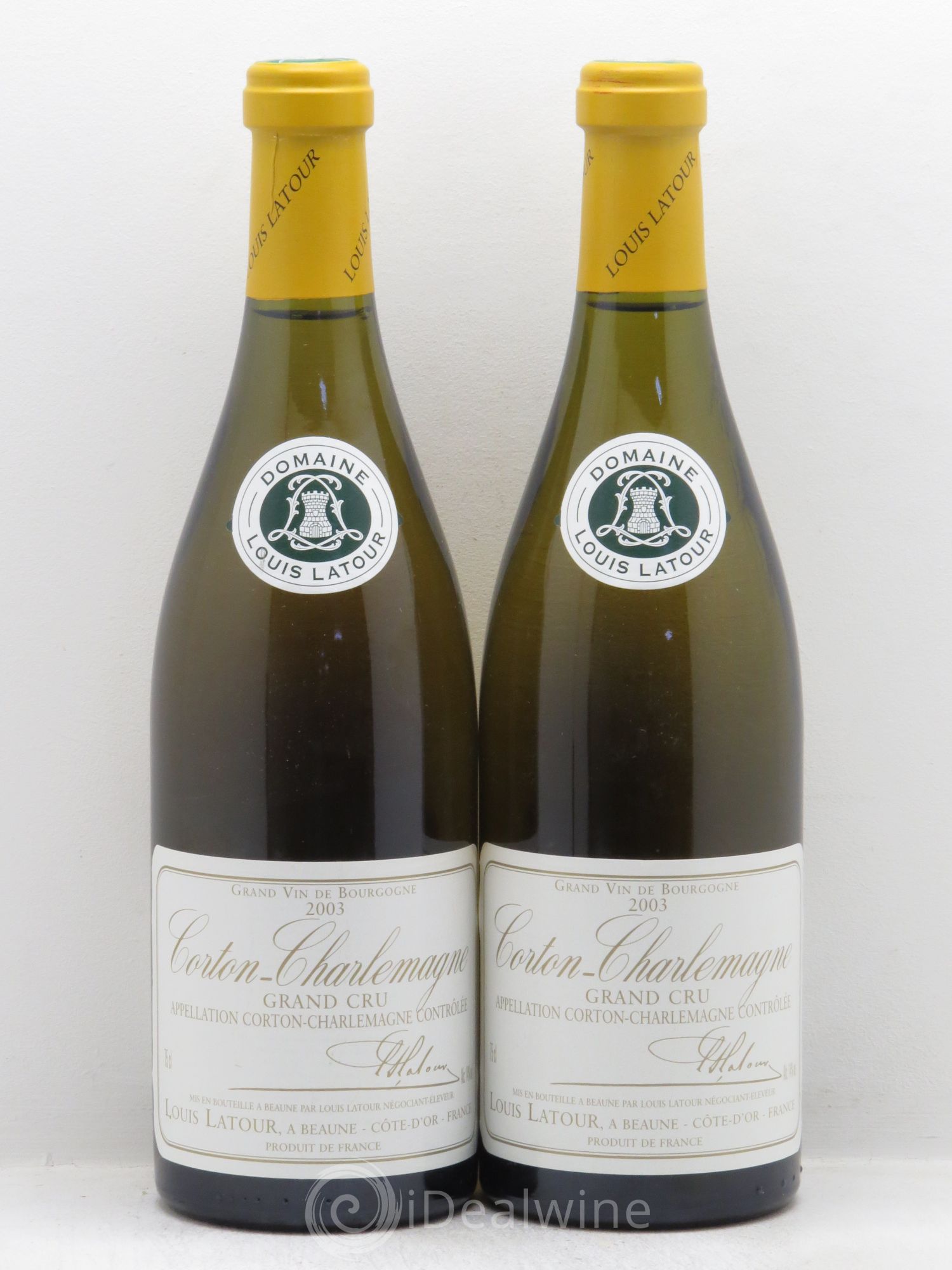 Corton-Charlemagne Grand Cru Louis Latour 2003 - Lot de 2 bouteilles - 0