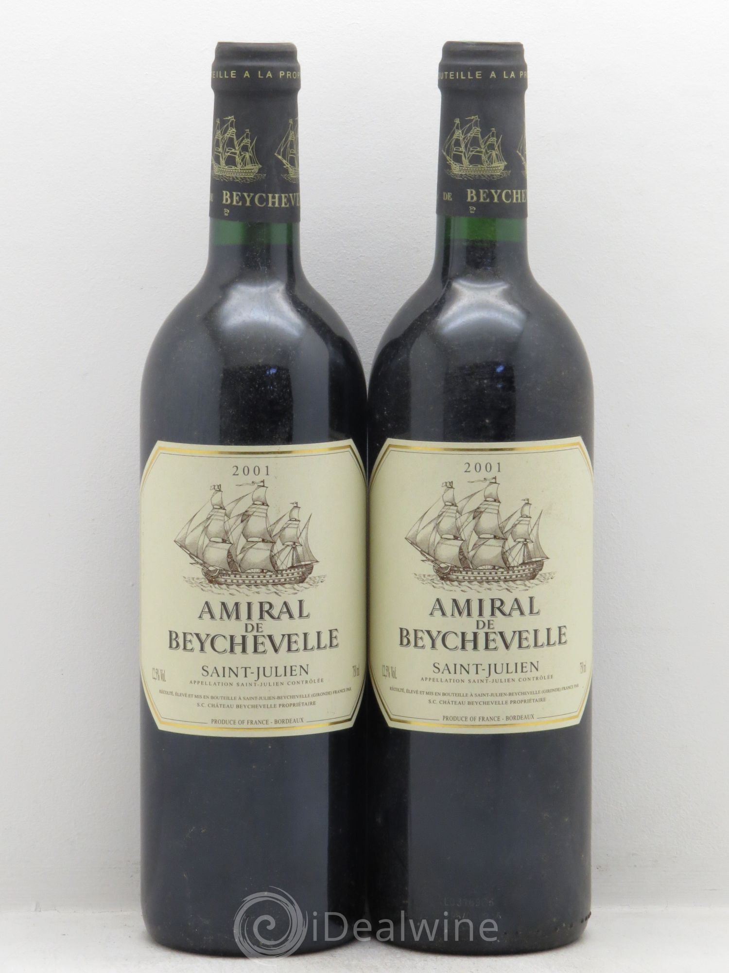 Amiral de Beychevelle Second Vin 2001 - Lot de 2 bouteilles - 0