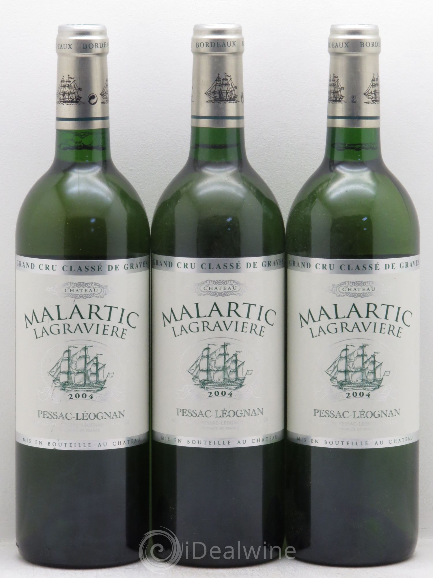 Château Malartic-Lagravière Cru Classé de Graves 2004 - Lot de 3 bouteilles - 0