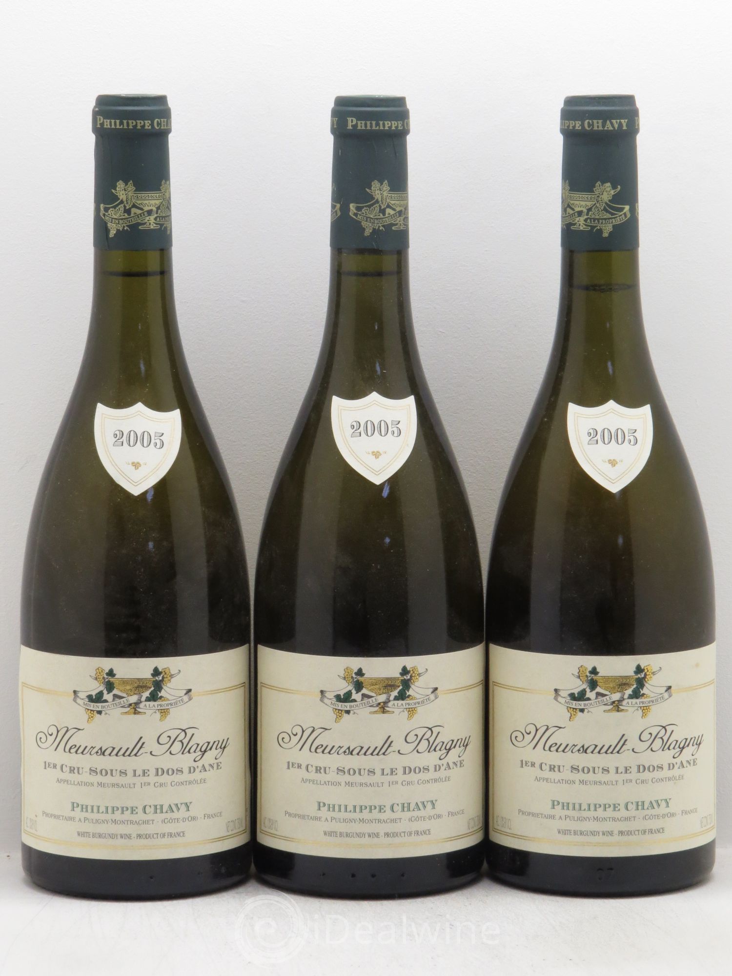 Meursault 1er Cru Blagny Philippe Chavy 2005 - Posten von 3 Flaschen - 0