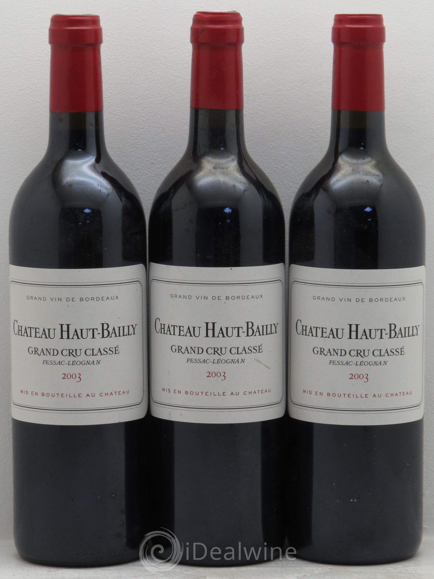 Château Haut-Bailly Cru Classé de Graves 2003 - Lot de 3 bouteilles - 0