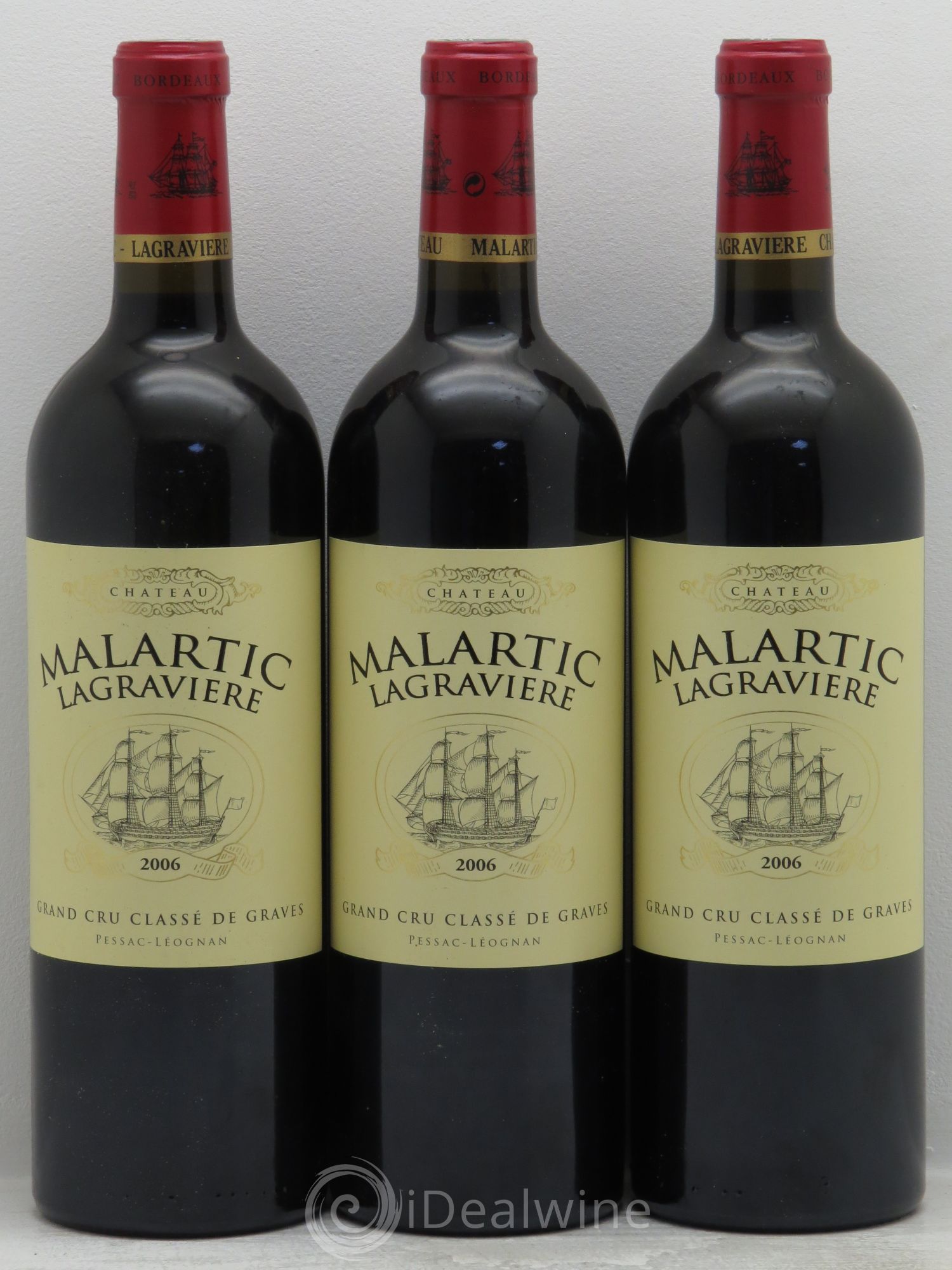 Château Malartic-Lagravière Cru Classé de Graves 2006 - Lot de 3 bouteilles - 0