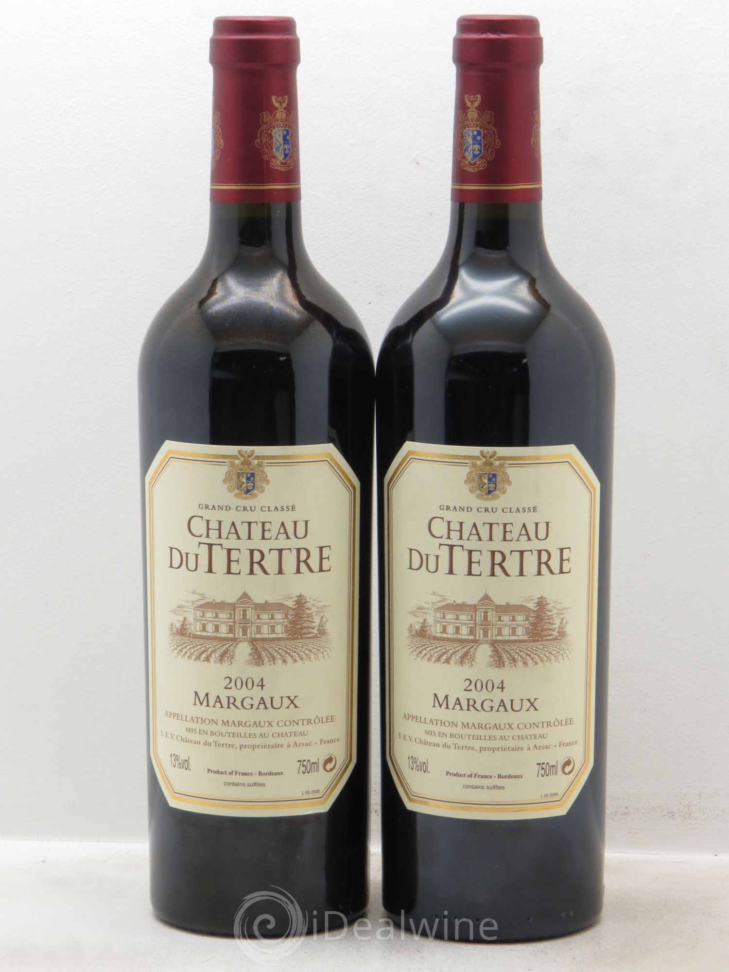 Château du Tertre 5ème Grand Cru Classé 2004 - Lot de 2 bouteilles - 0