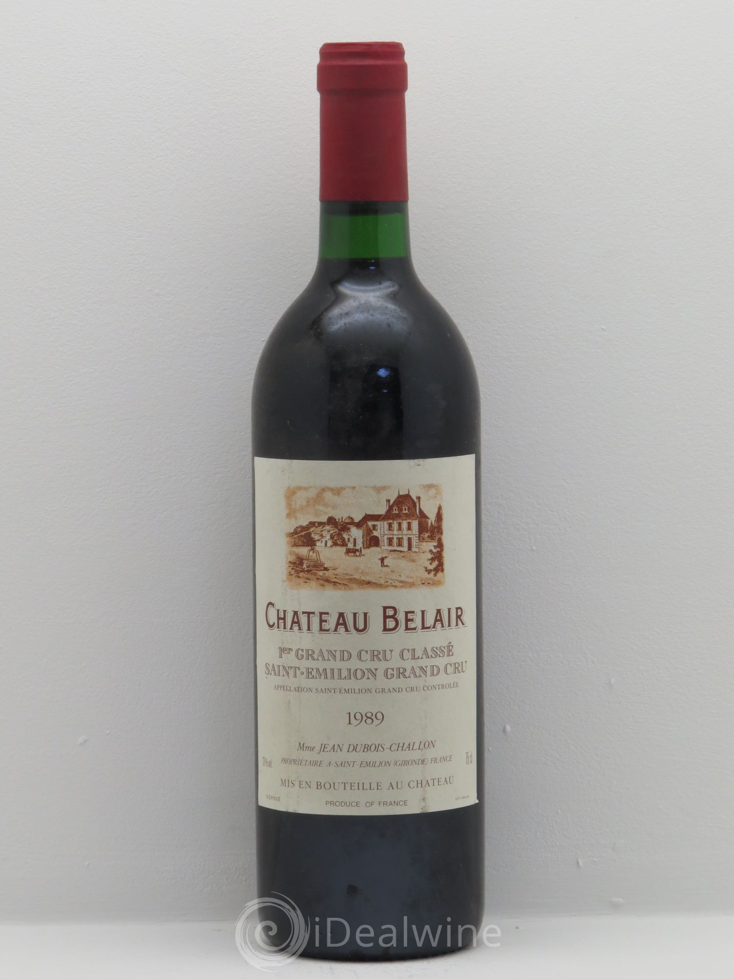 Château Belair (Belair-Monange) 1er Grand Cru Classé B 1989 - Lot de 1 bouteille - 0