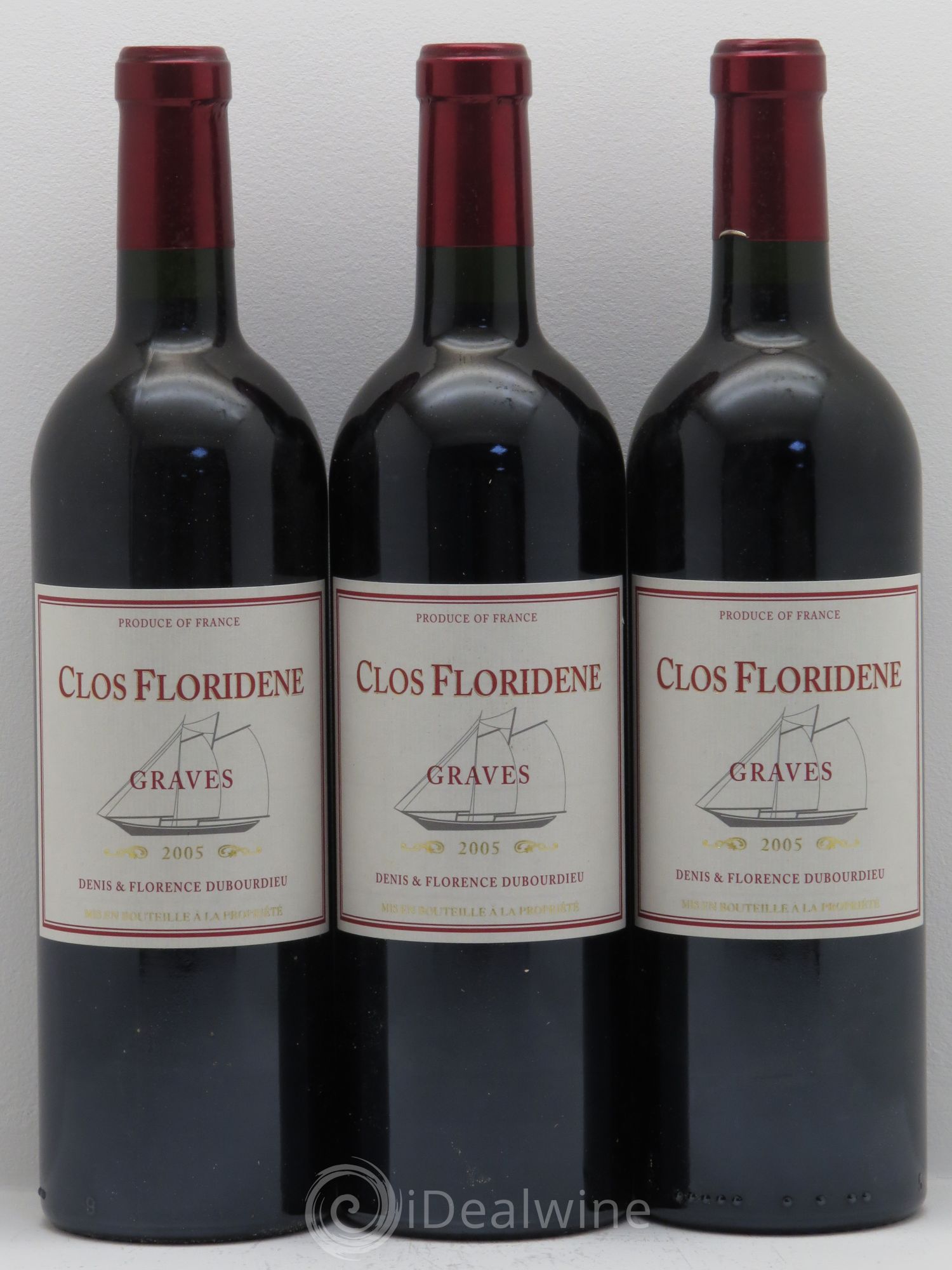 Clos Floridène (sans prix de réserve) 2005 - Lot de 3 bouteilles - 0