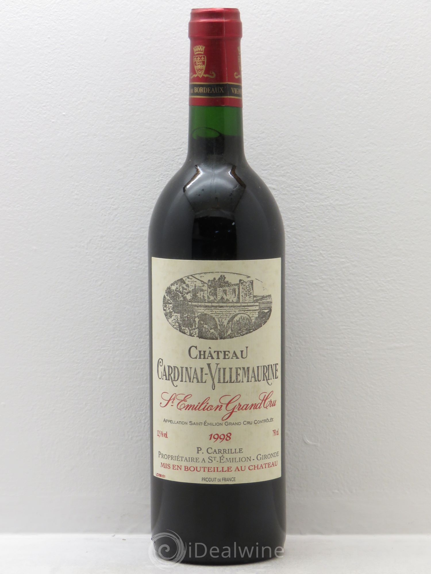 Saint-Émilion château Cardinal-Villemaurine 1998 - Posten von 1 Flasche - 0