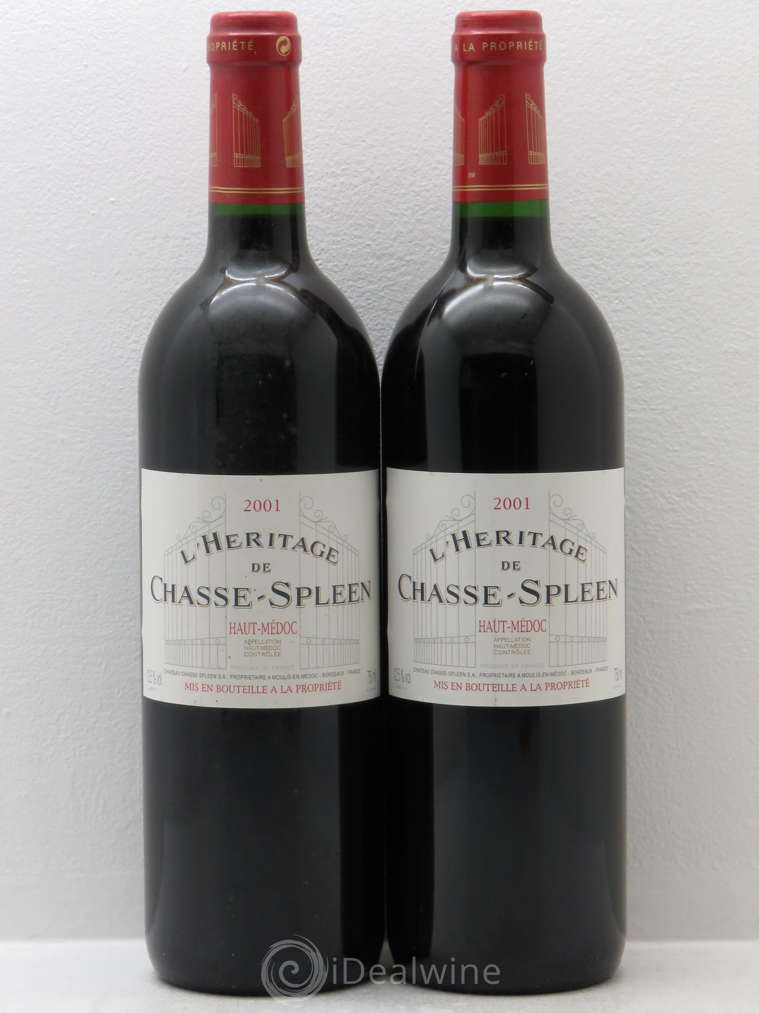 Héritage (Ermitage) de Chasse Spleen 2001 - Lot de 2 bouteilles - 0
