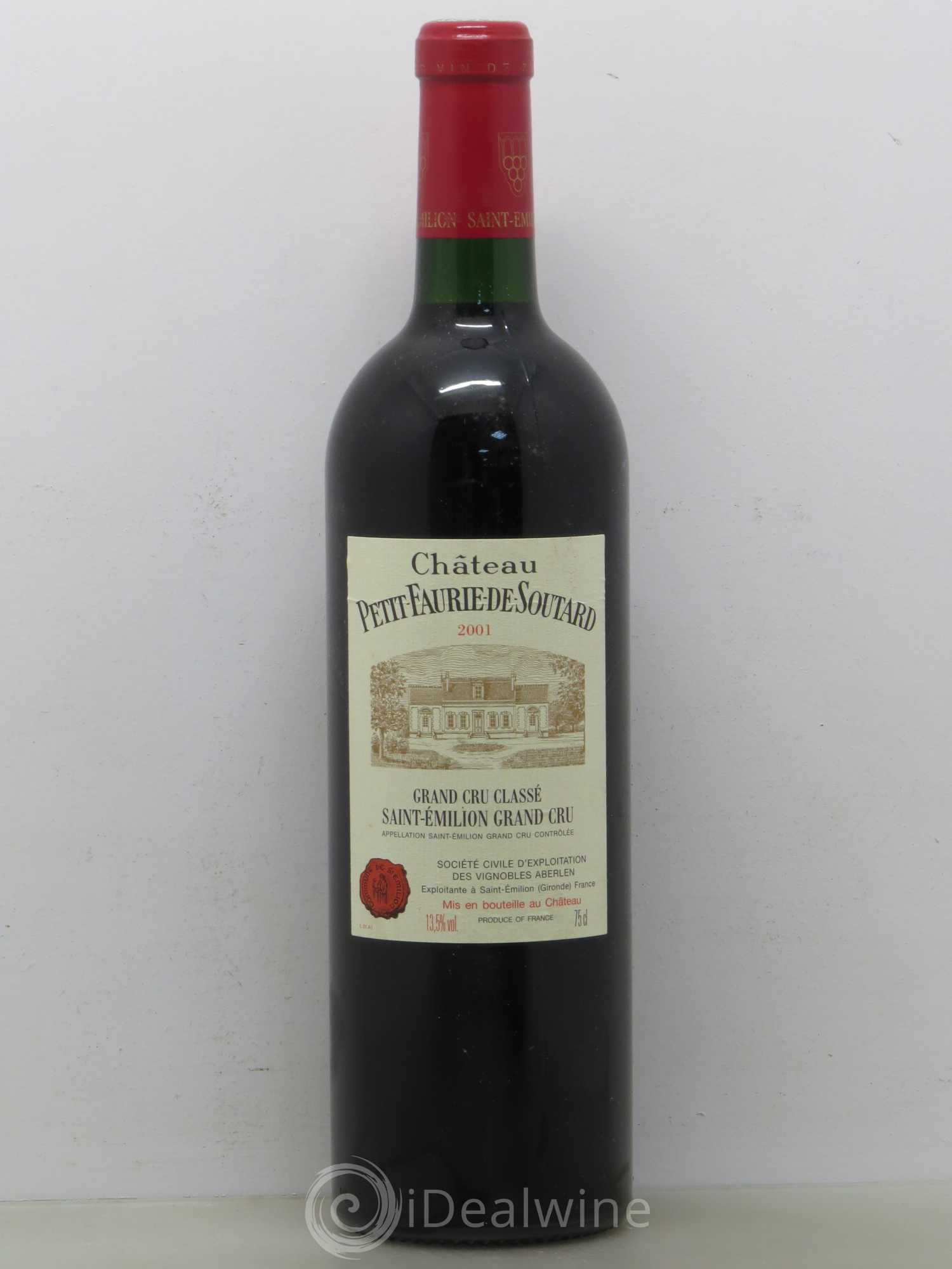 Château Petit Faurie de Soutard Grand Cru Classé 2001 - Lot de 1 bouteille - 0