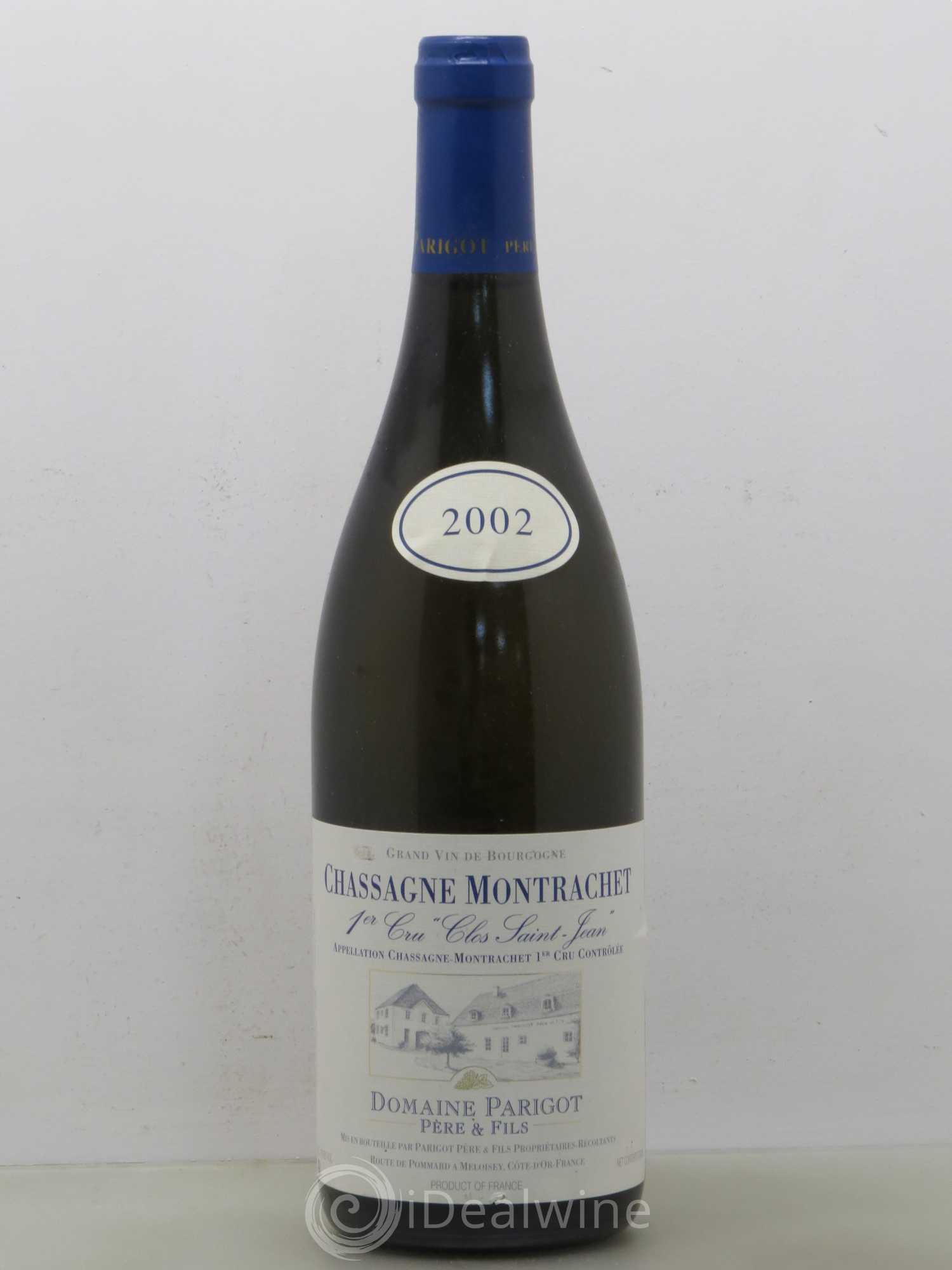 Chassagne-Montrachet 1er Cru Clos St Jean Domaine Parigot Père & Fils 2002 - Posten von 1 Flasche - 0