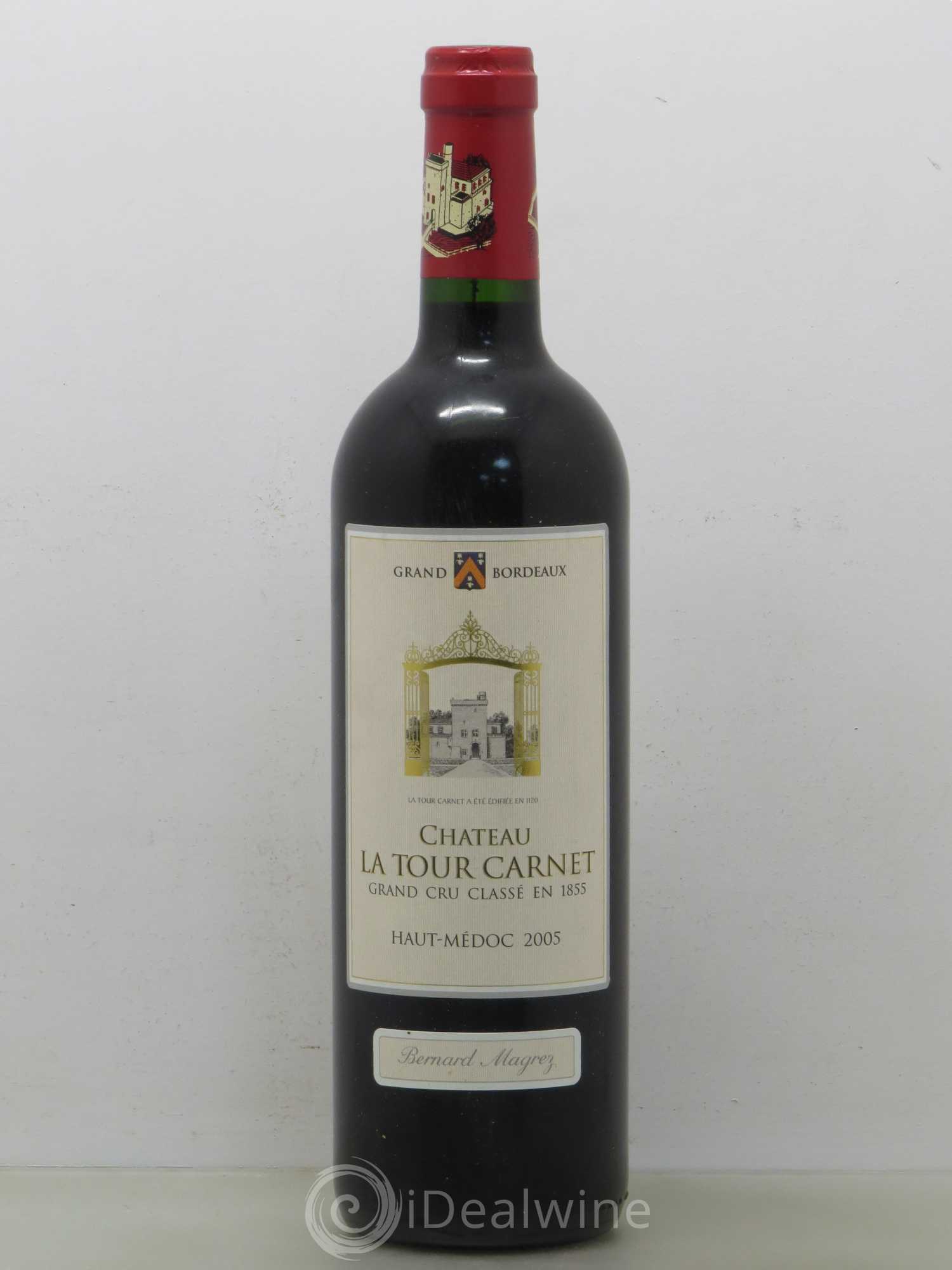 Château la Tour Carnet 4ème Grand Cru Classé 2005 - Lot de 1 bouteille - 0