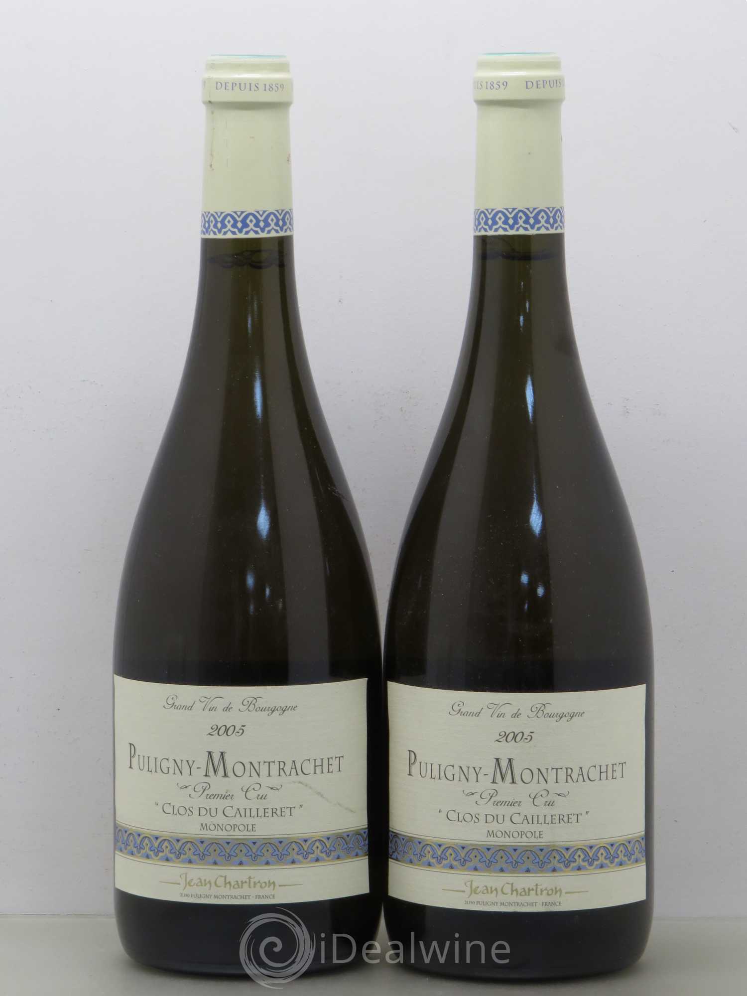 Puligny-Montrachet 1er Cru Clos du cailleret Jean Chartron (Domaine) 2005 - Lot de 2 bouteilles - 0