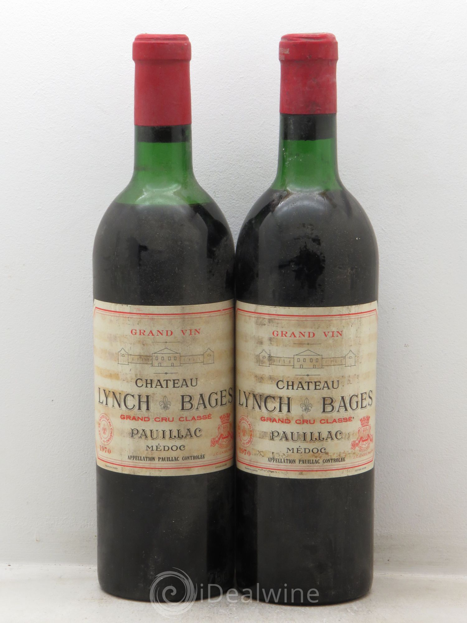 Château Lynch Bages 5ème Grand Cru Classé 1970 - Lot de 2 bouteilles - 0