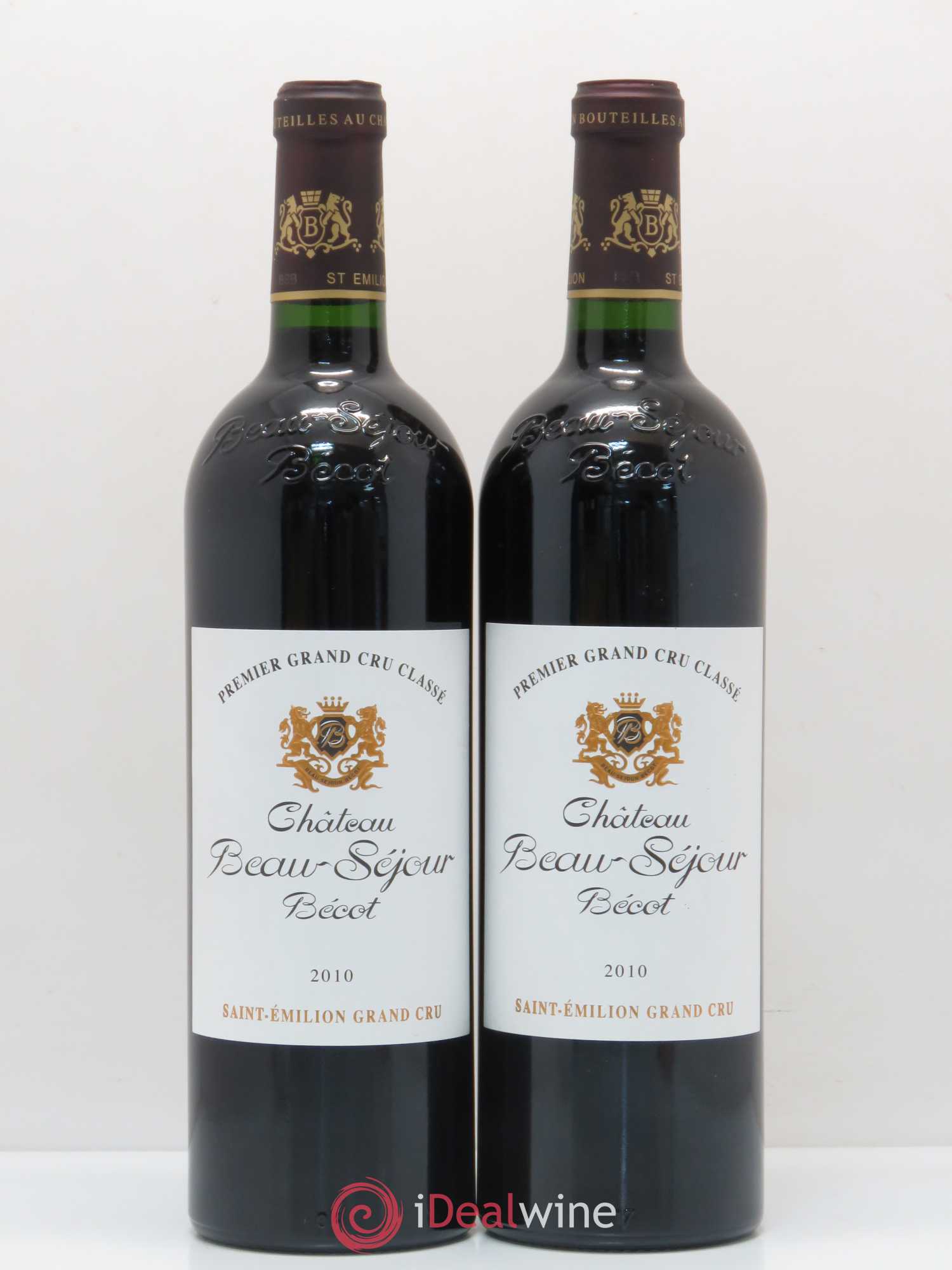 Château Beau-Séjour Bécot 1er Grand Cru Classé B 2010 - Lot de 2 bouteilles - 0