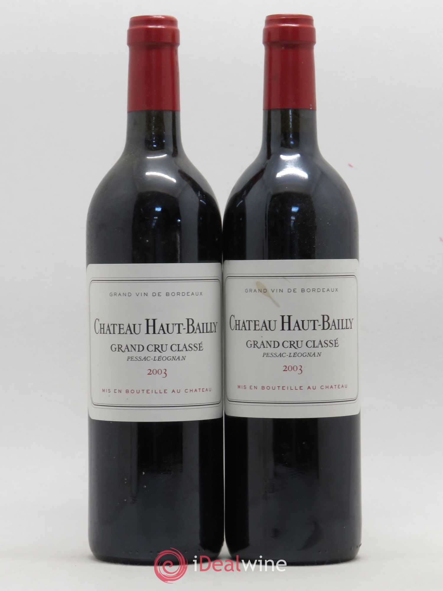 Château Haut-Bailly Cru Classé de Graves 2003 - Lot de 2 bouteilles - 0