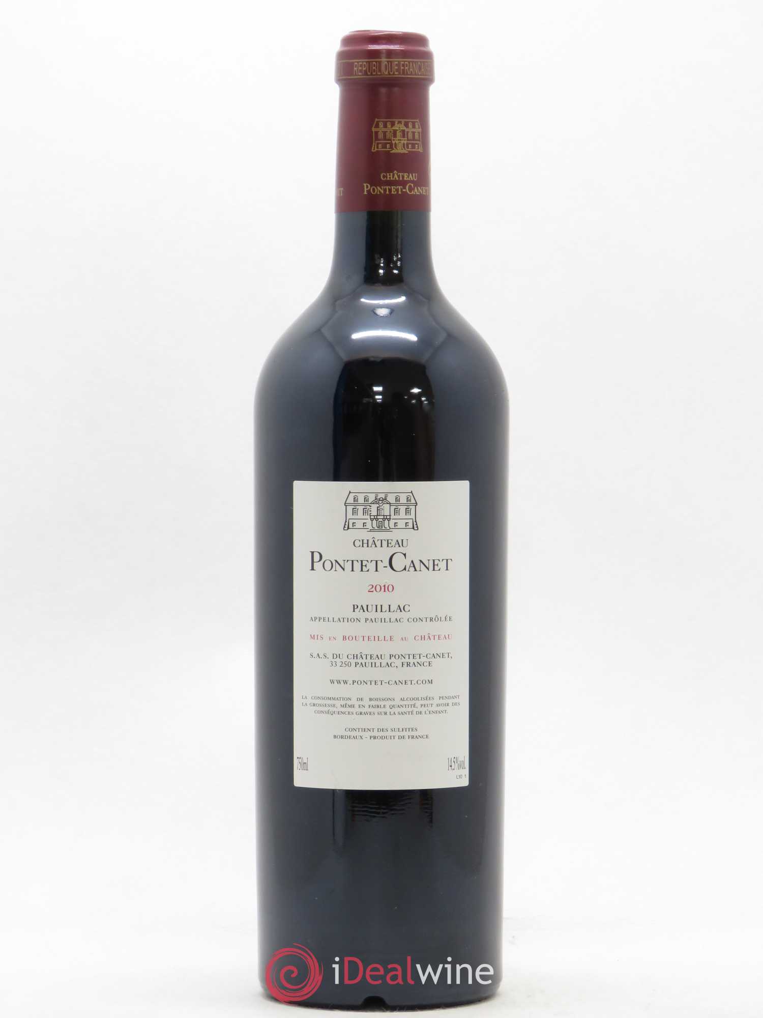 Château Pontet Canet 5ème Grand Cru Classé 2010 - Lot de 1 bouteille - 1