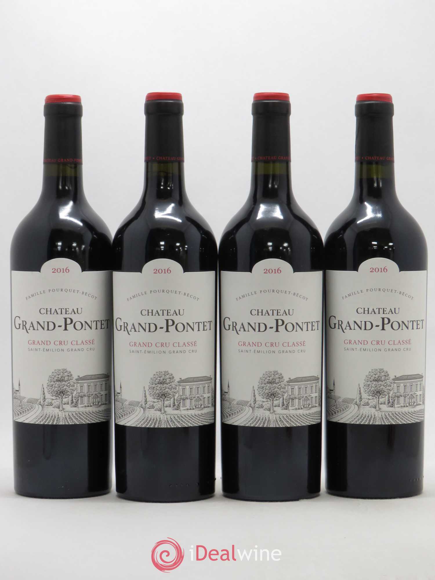 Château Grand Pontet Grand Cru Classé 2016 - Lot de 4 bouteilles - 0