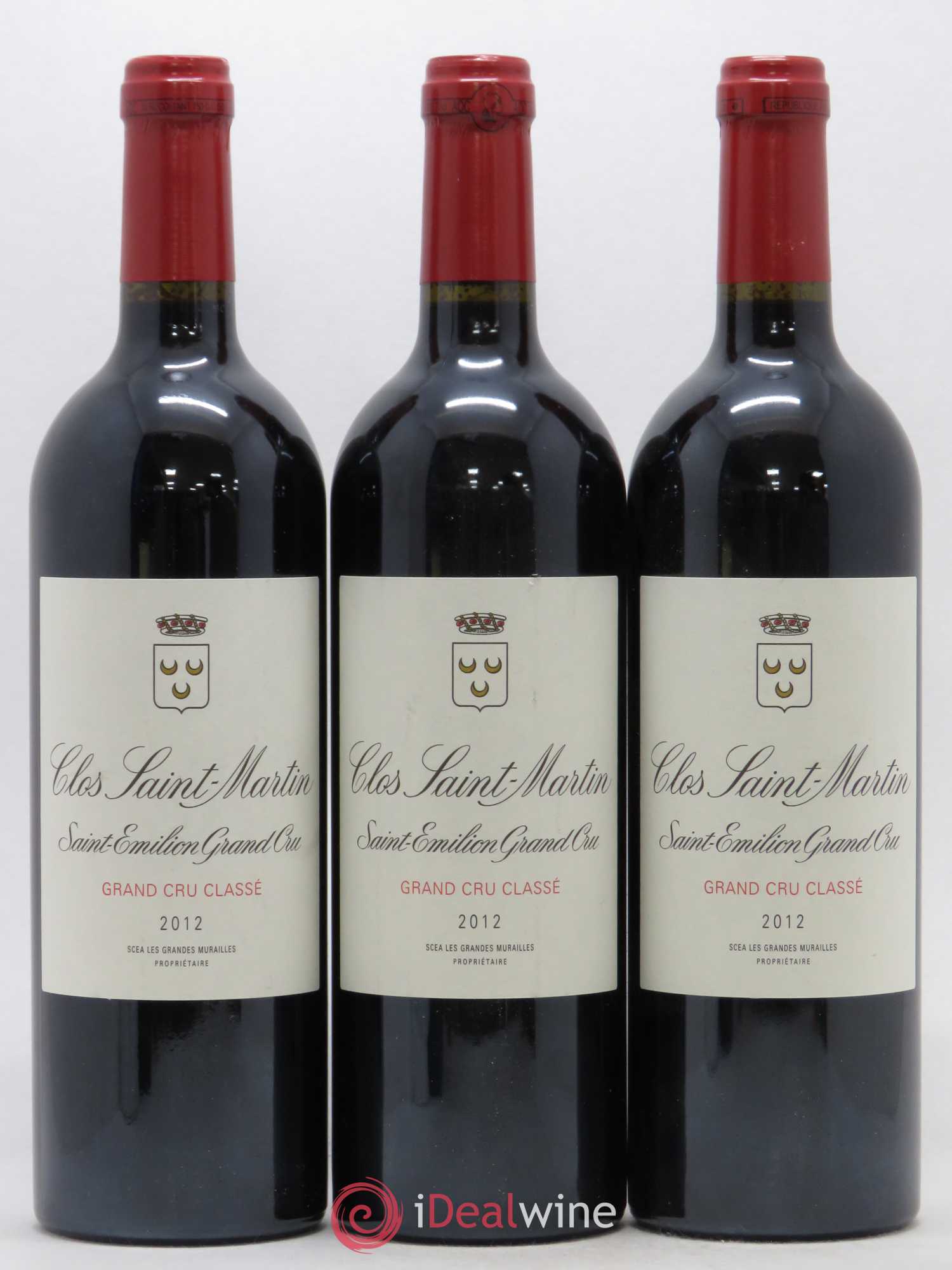 Clos Saint Martin Grand Cru Classé 2012 - Lot de 3 bouteilles - 0