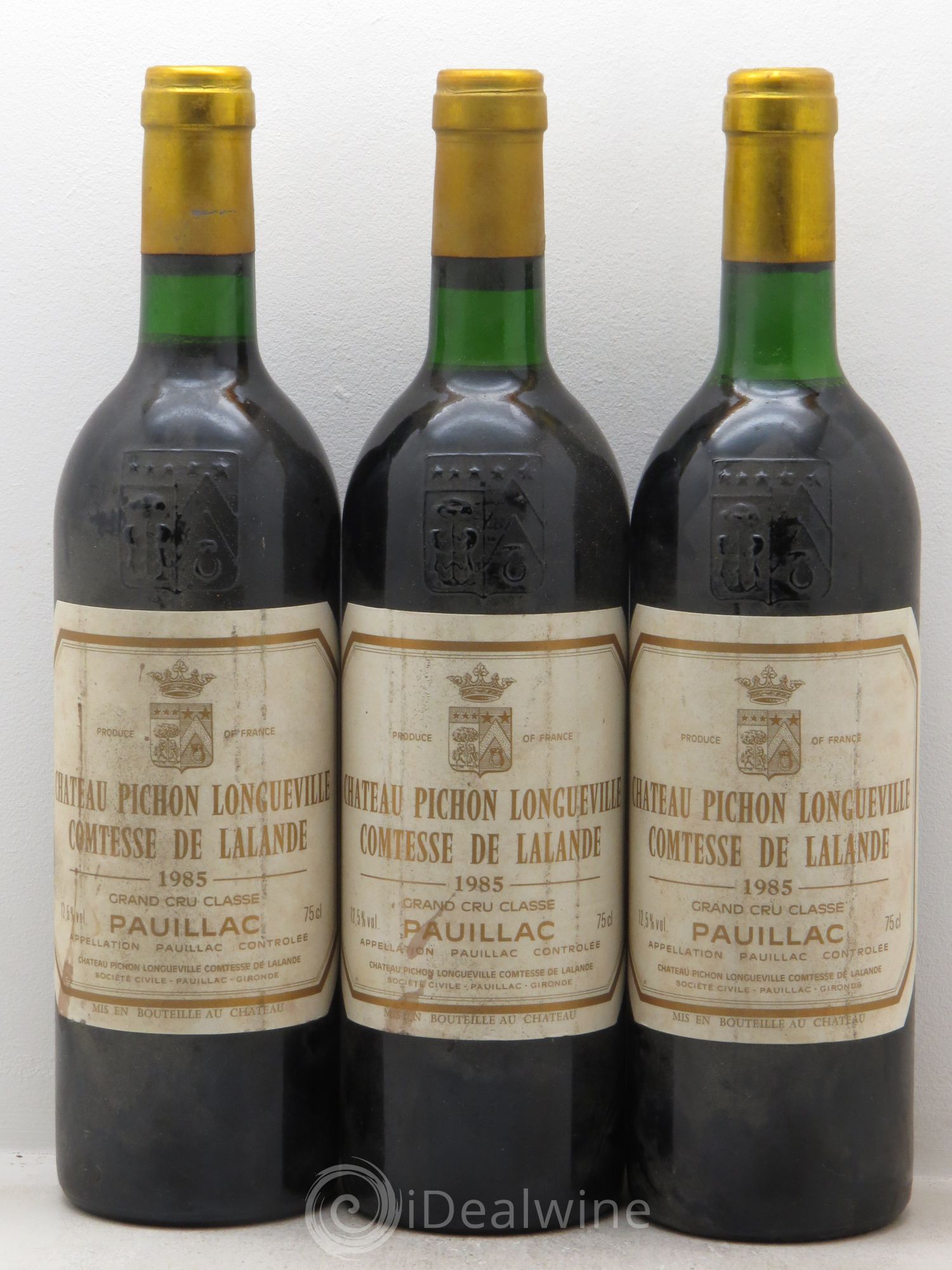 Château Pichon Longueville Comtesse de Lalande 2ème Grand Cru Classé 1985 - Lot de 3 bouteilles - 0