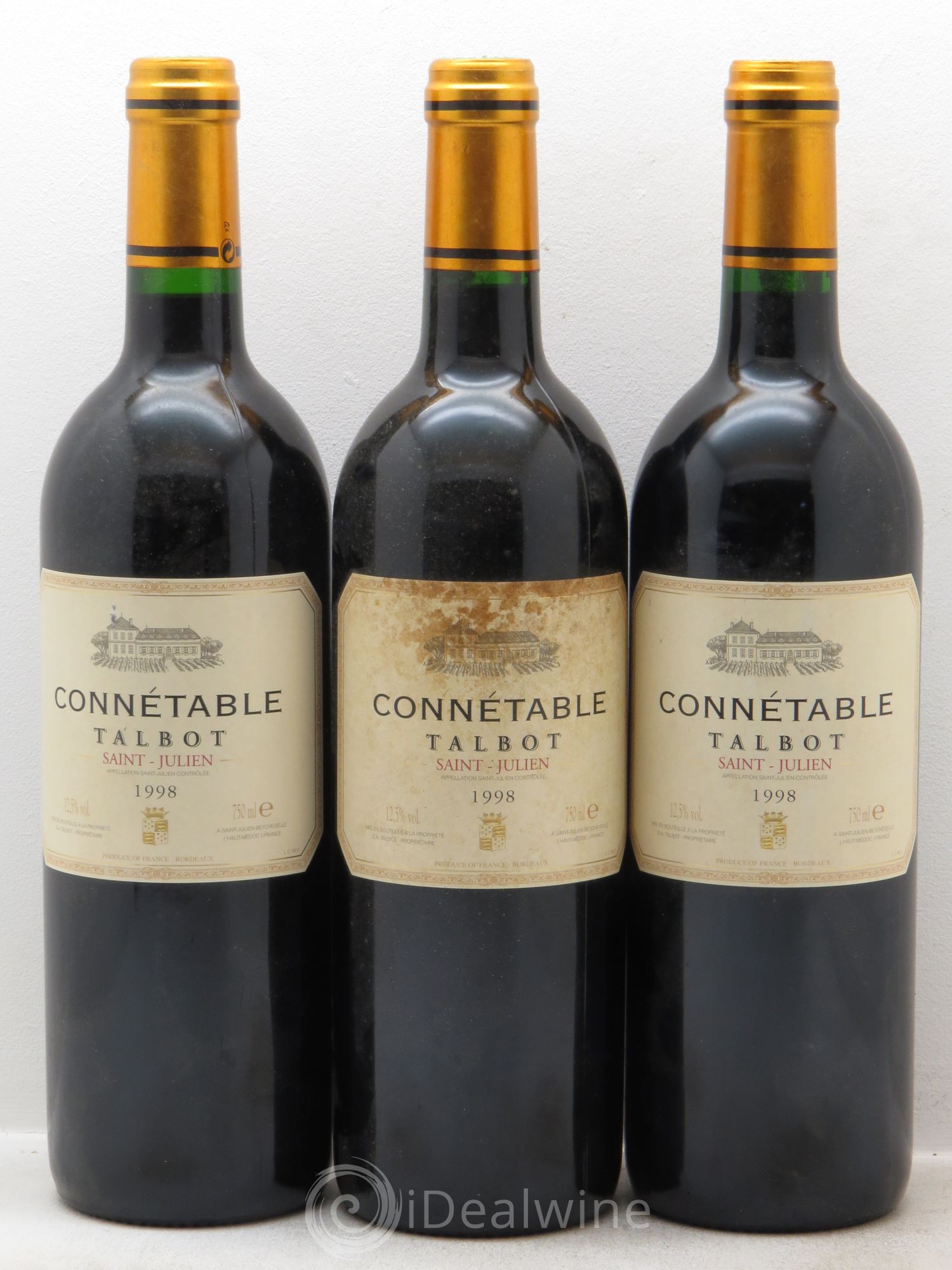 Connétable de Talbot Second Vin (sans prix de réserve - no reserve) 1998 - Posten von 3 Flaschen - 0