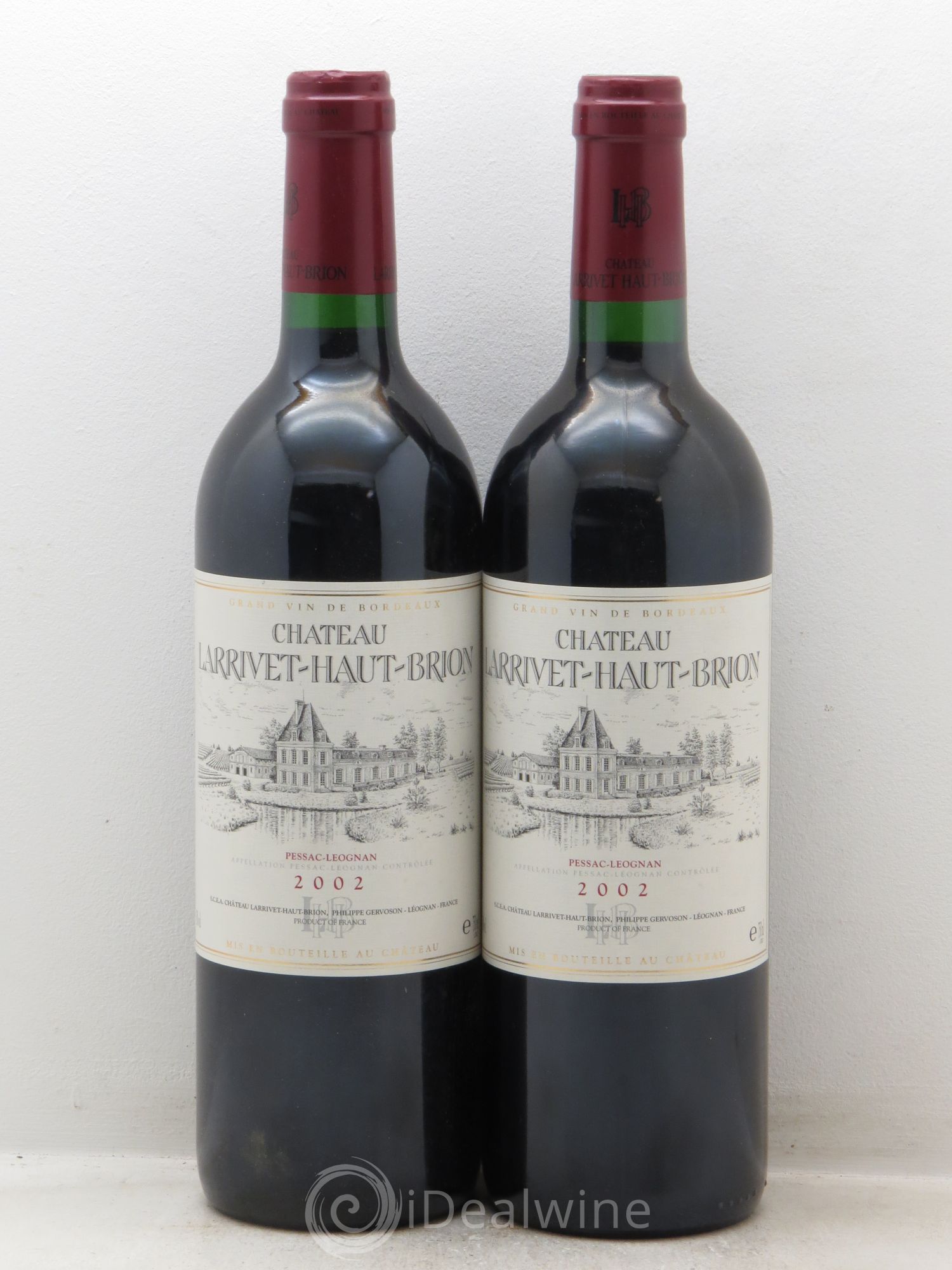 Château Larrivet Haut-Brion null 2002 - Lot of 2 bottles - 0