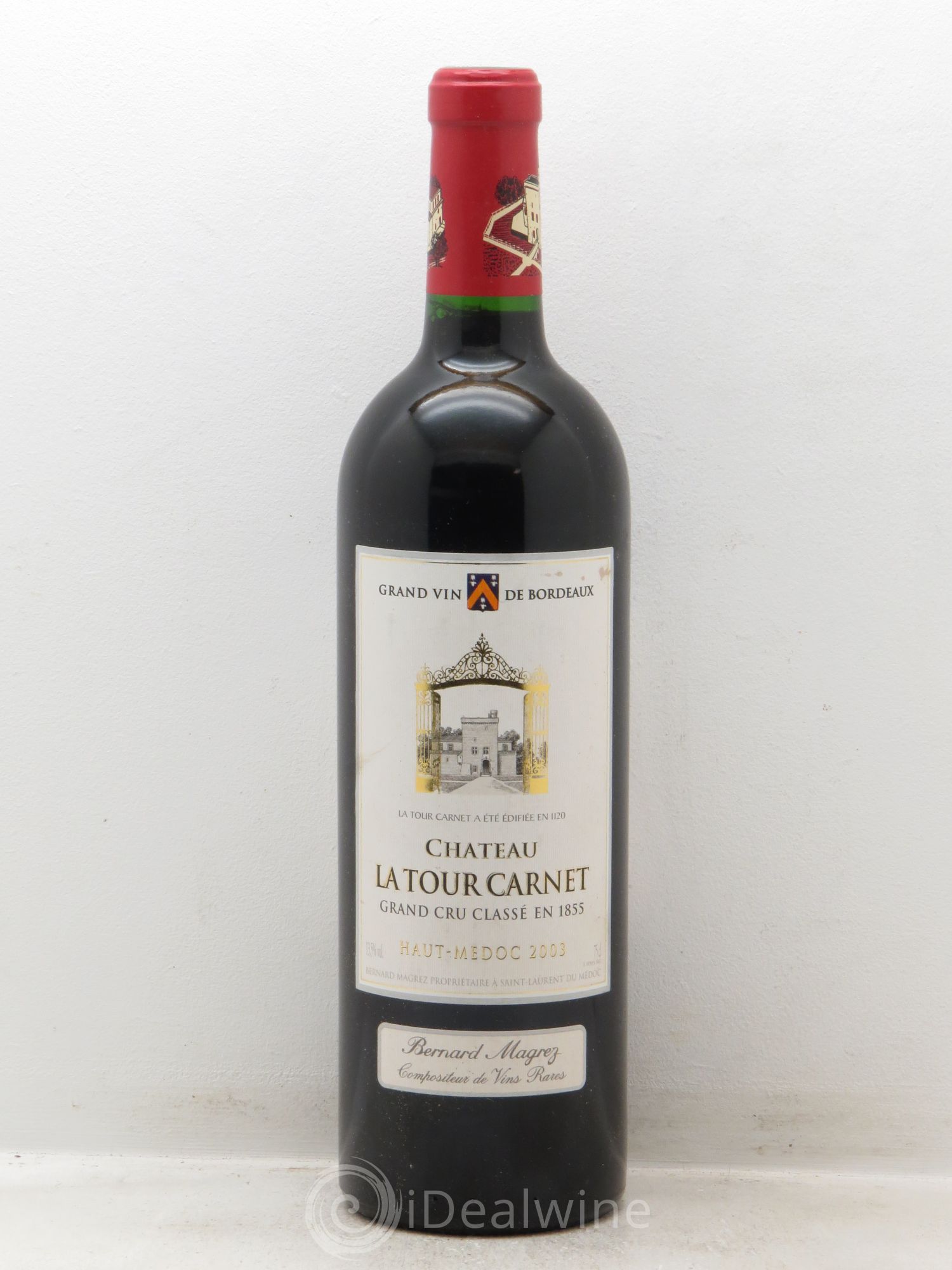 Château la Tour Carnet 4ème Grand Cru Classé 2003 - Lot de 6 bouteilles - 0