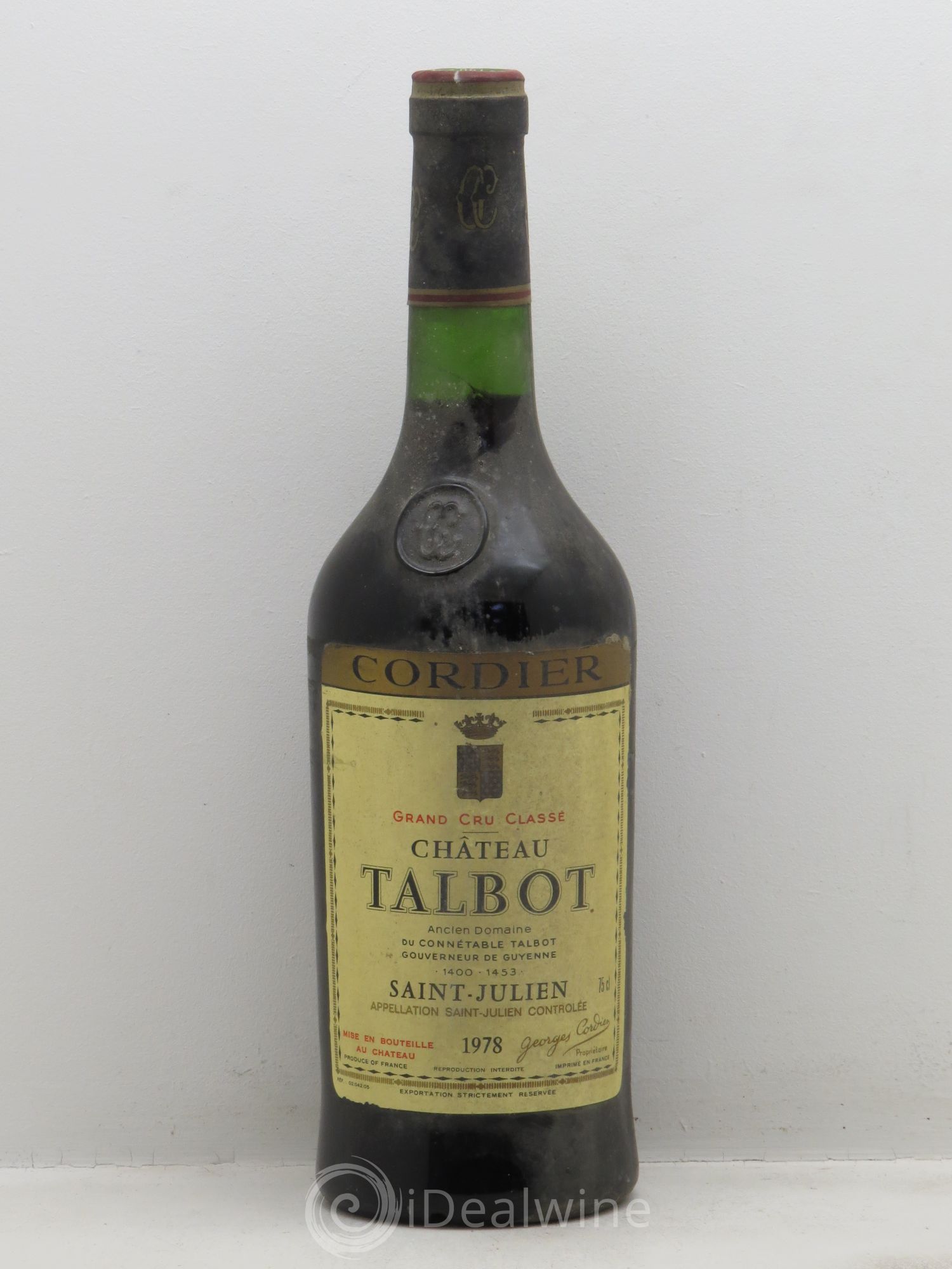Château Talbot 4ème Grand Cru Classé 1978 - Lot de 1 bouteille - 0