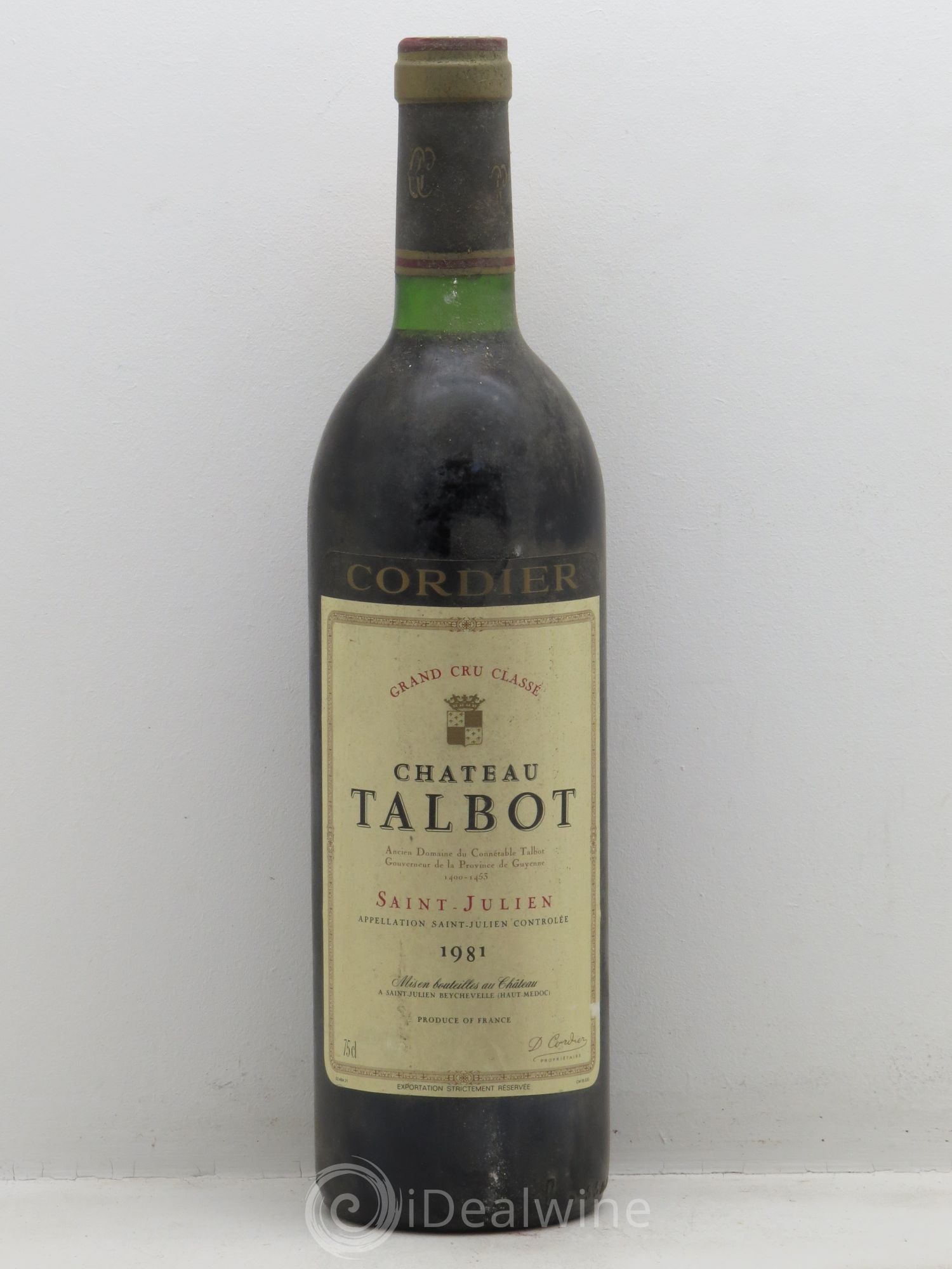 Château Talbot 4ème Grand Cru Classé 1981 - Lot de 1 bouteille - 0