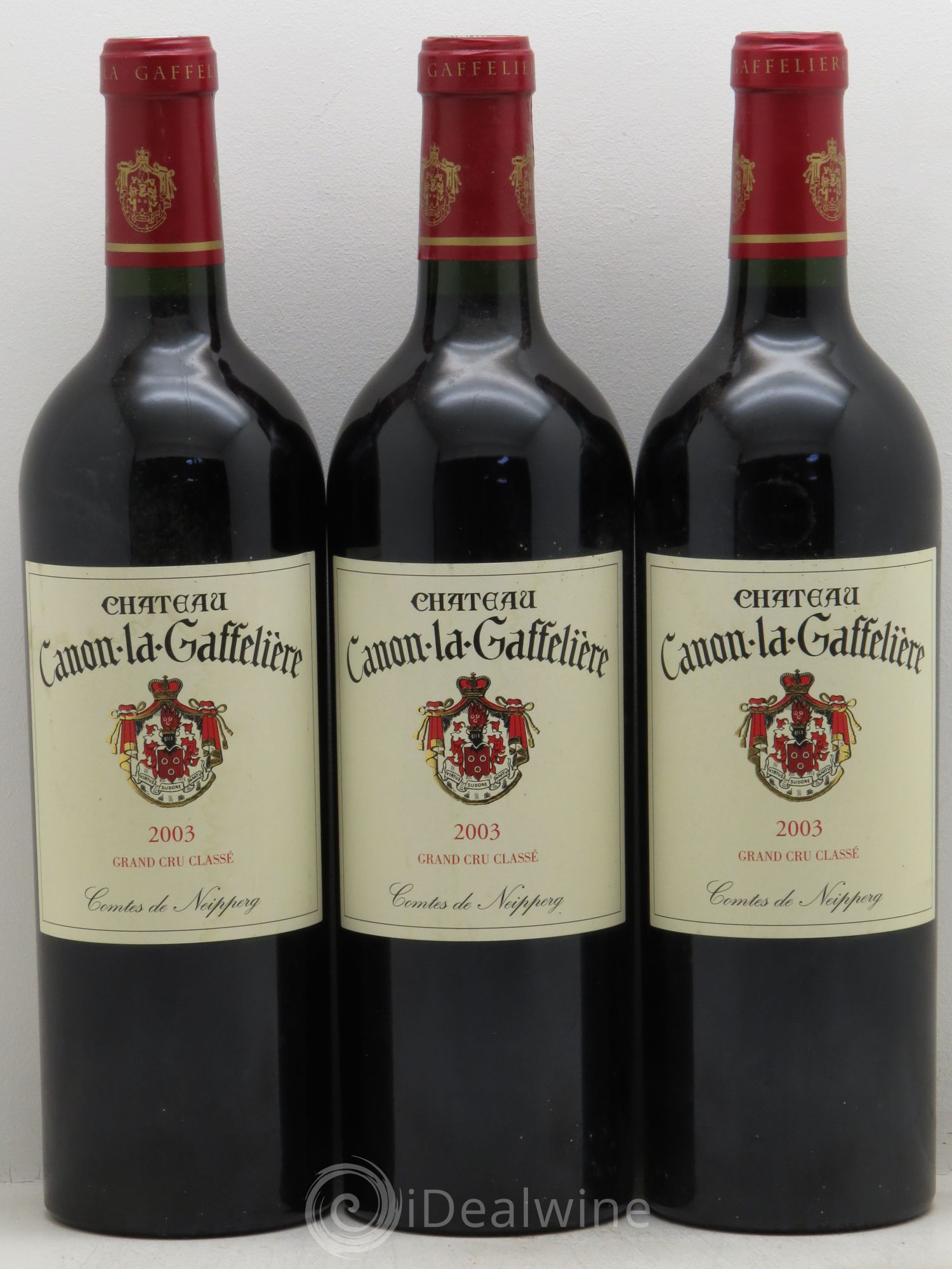 Château Canon la Gaffelière 1er Grand Cru Classé B 2003 - Lot de 3 bouteilles - 0