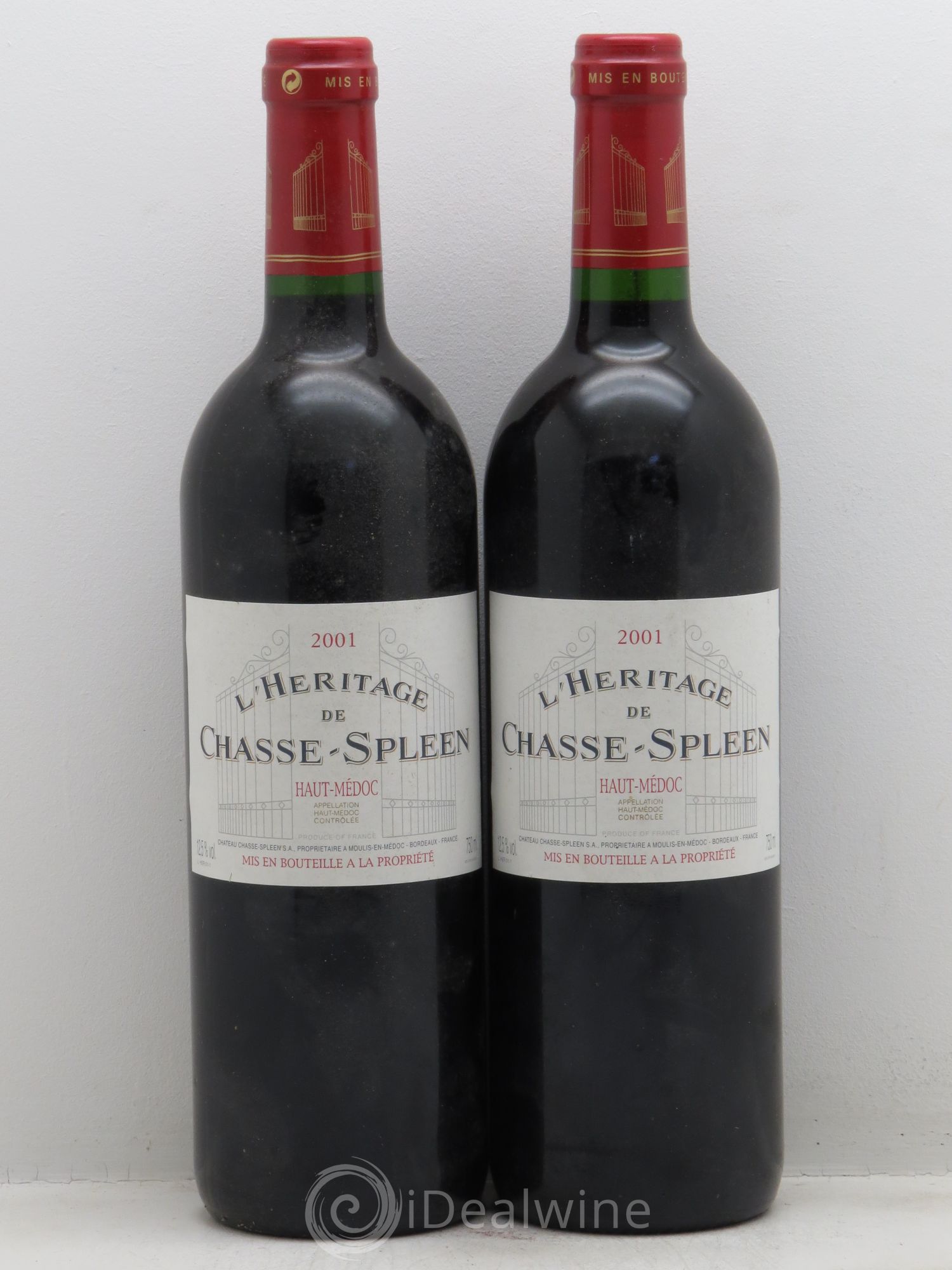 Héritage (Ermitage) de Chasse Spleen (sans prix de réserve - no reserve) 2001 - Posten von 2 Flaschen - 0