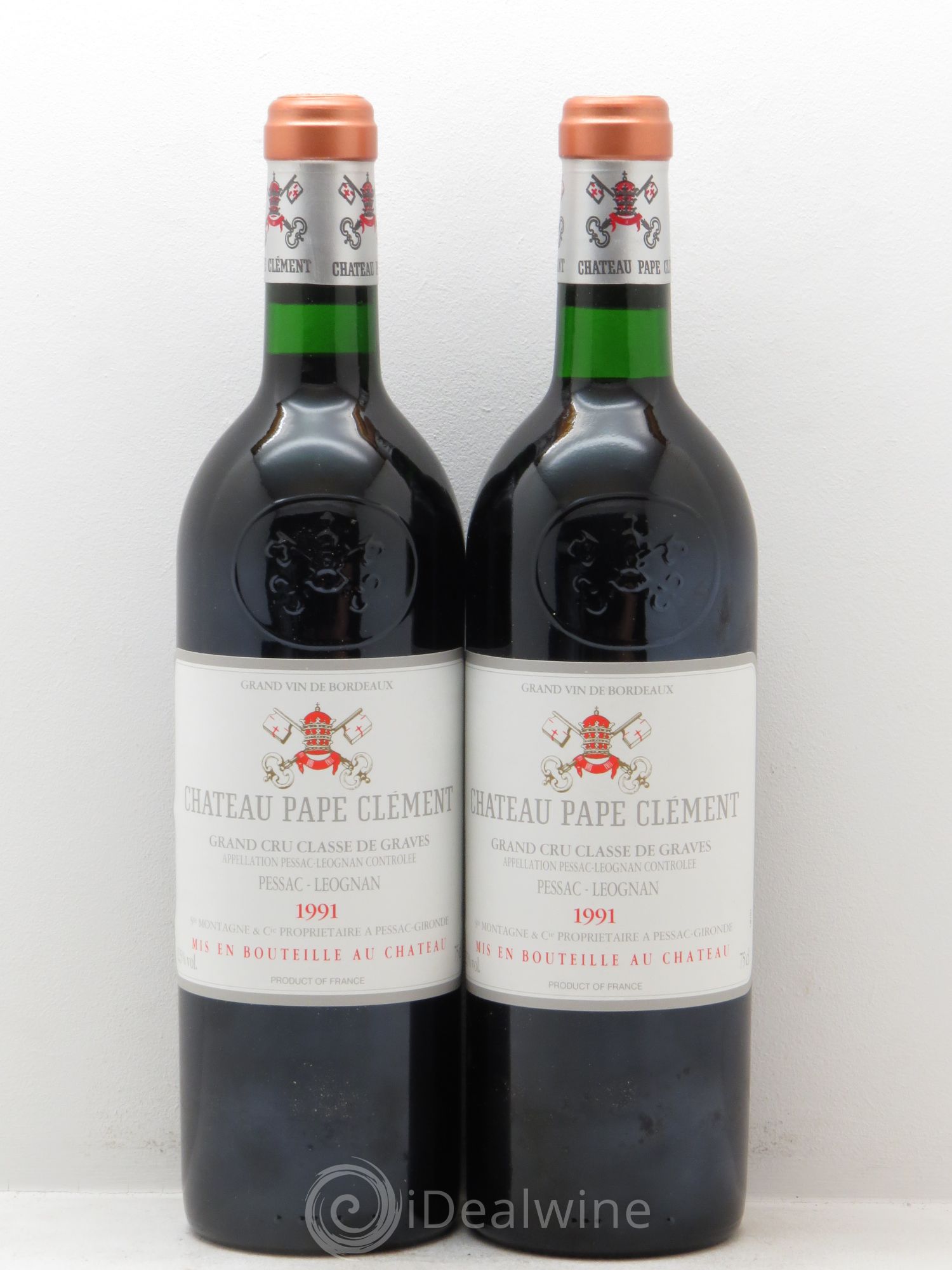 Château Pape Clément Cru Classé de Graves 1991 - Lot de 2 bouteilles - 0