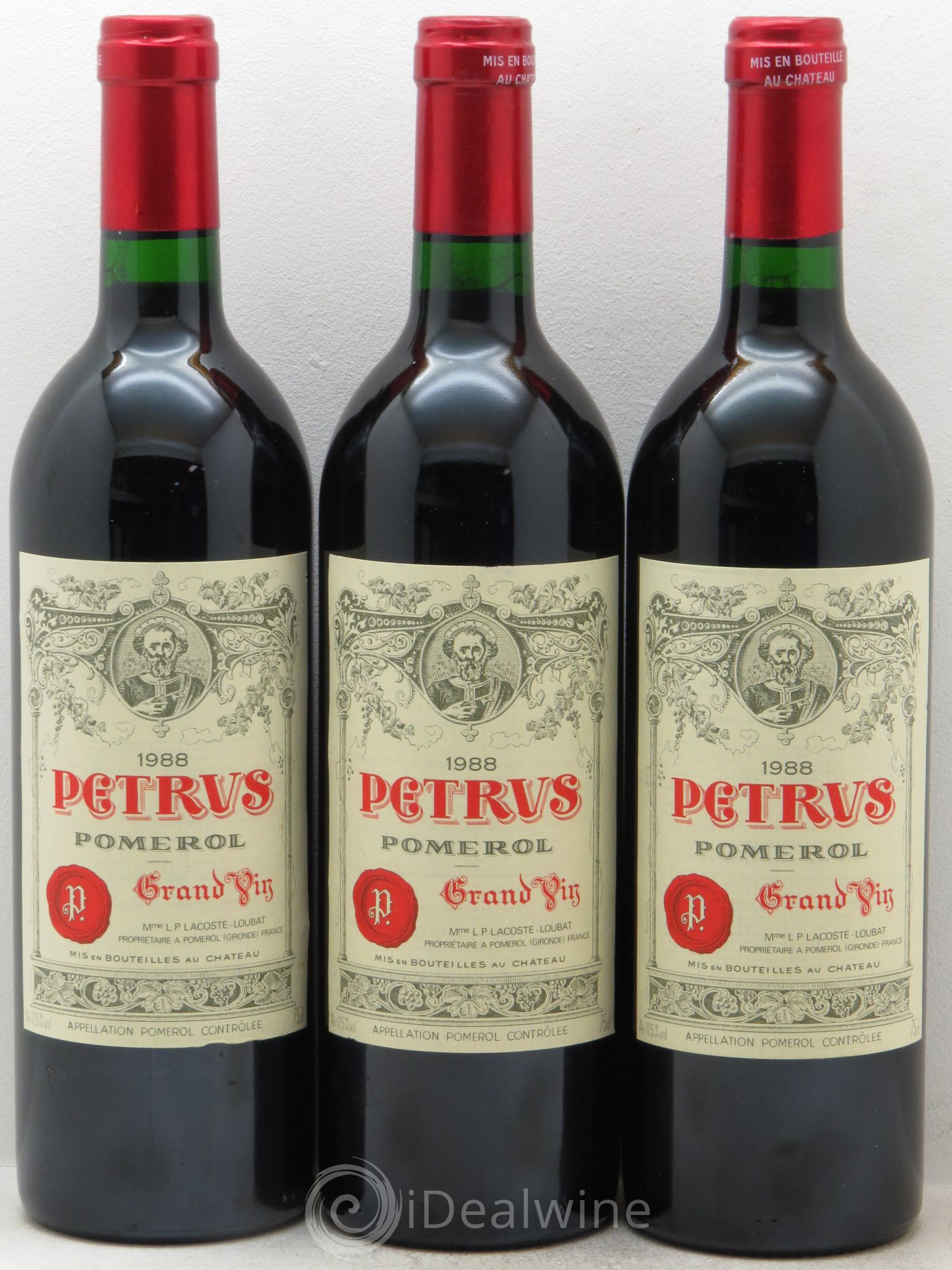 Petrus 1988 - Lot de 3 bouteilles - 0