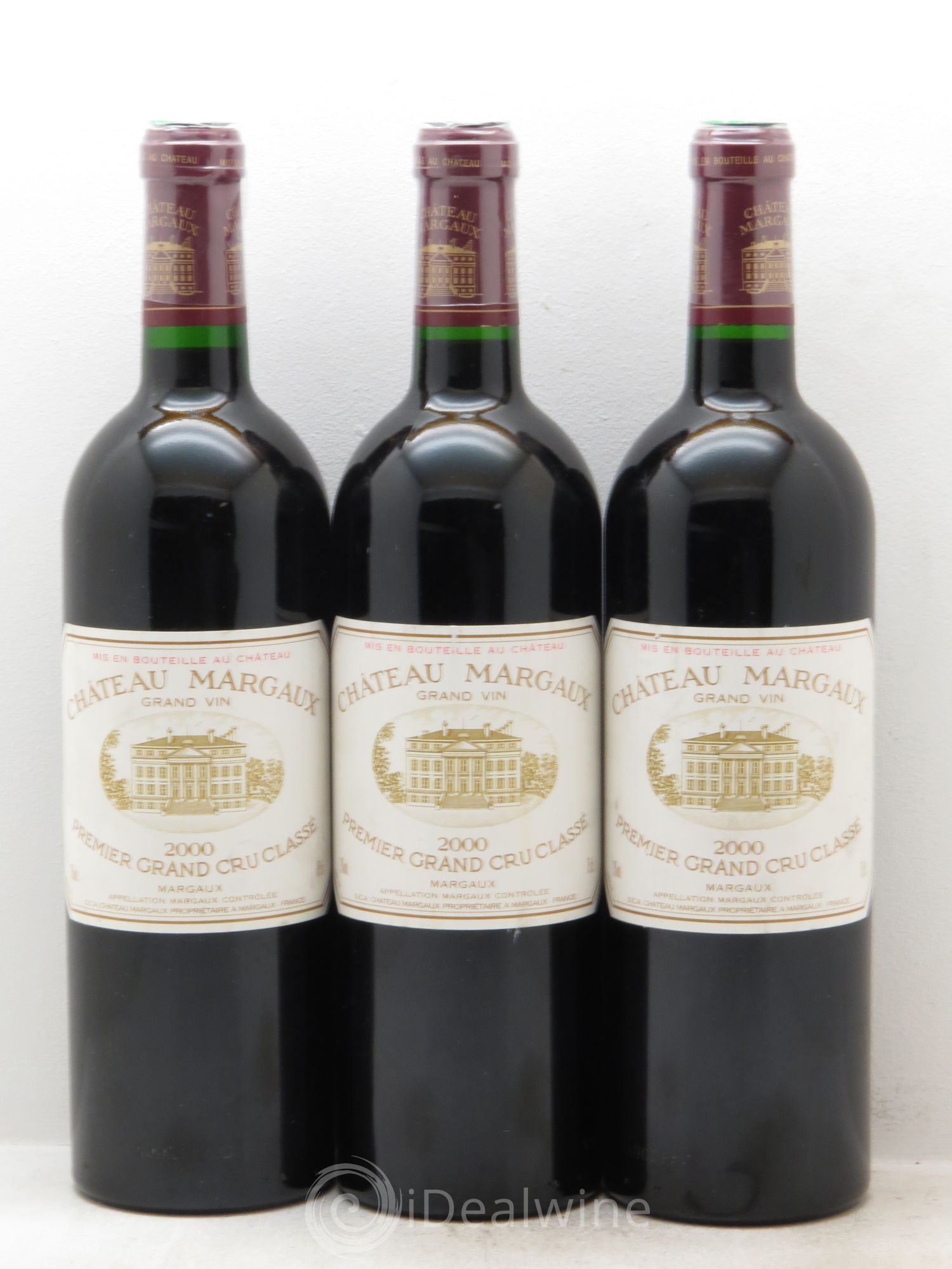 Château Margaux 1er Grand Cru Classé 2000 - Lot de 3 bouteilles - 0