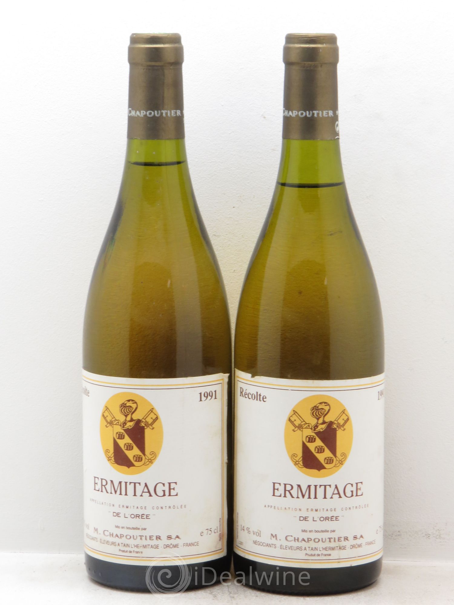 Hermitage Ermitage de l'Orée Chapoutier 1991 - Lot de 2 bouteilles - 0