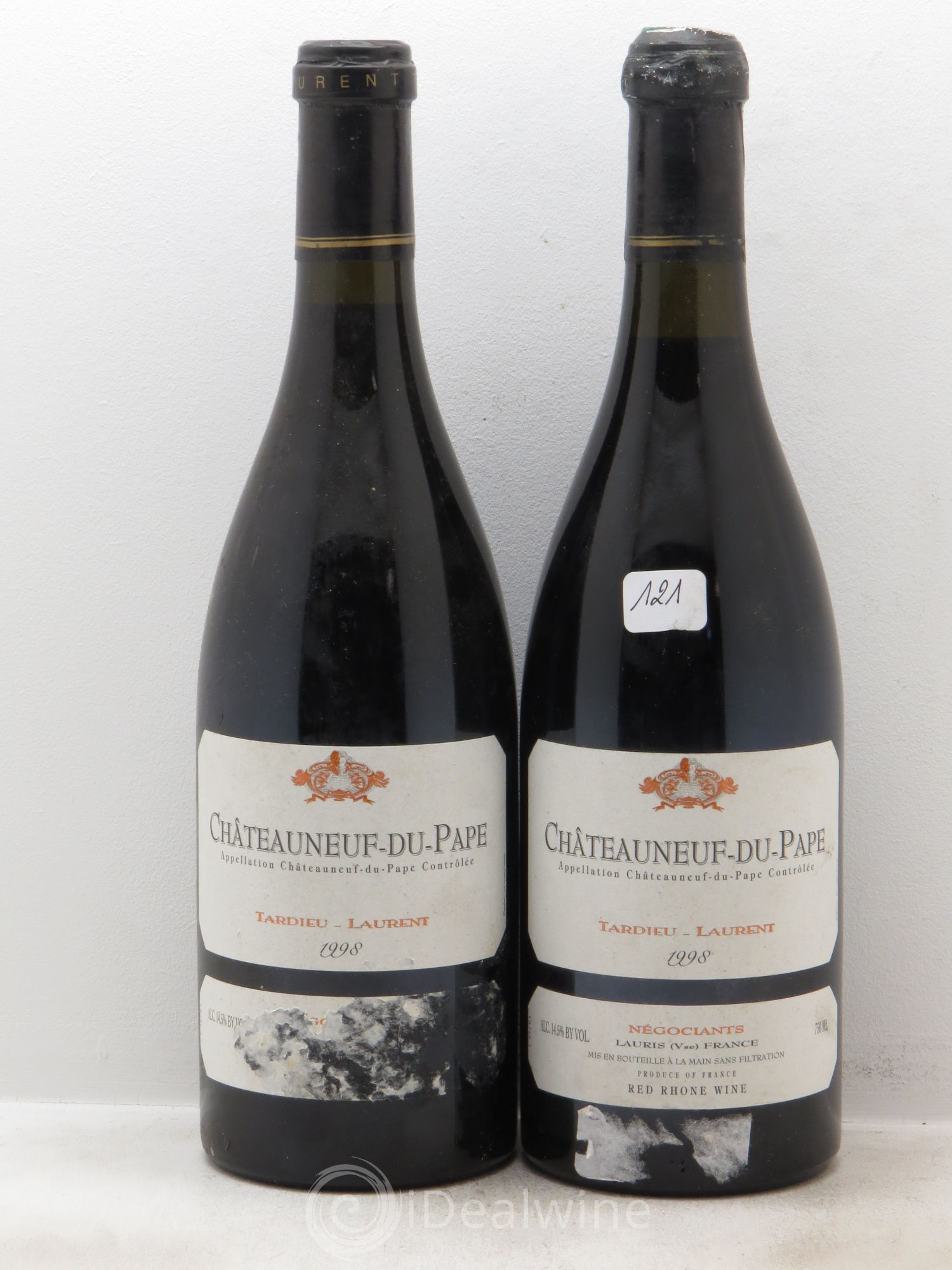 Châteauneuf-du-Pape Domaine Tardieu-Laurent Famille Tardieu 1998 - Lot de 2 bouteilles - 0