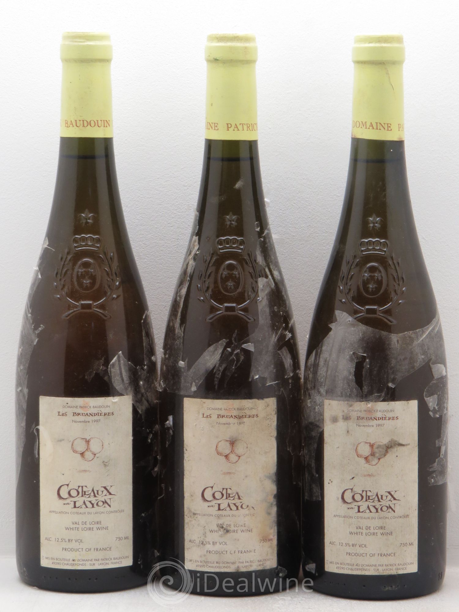 Coteaux du Layon Bruandières 1997 - Lotto di 3 bottiglie - 0