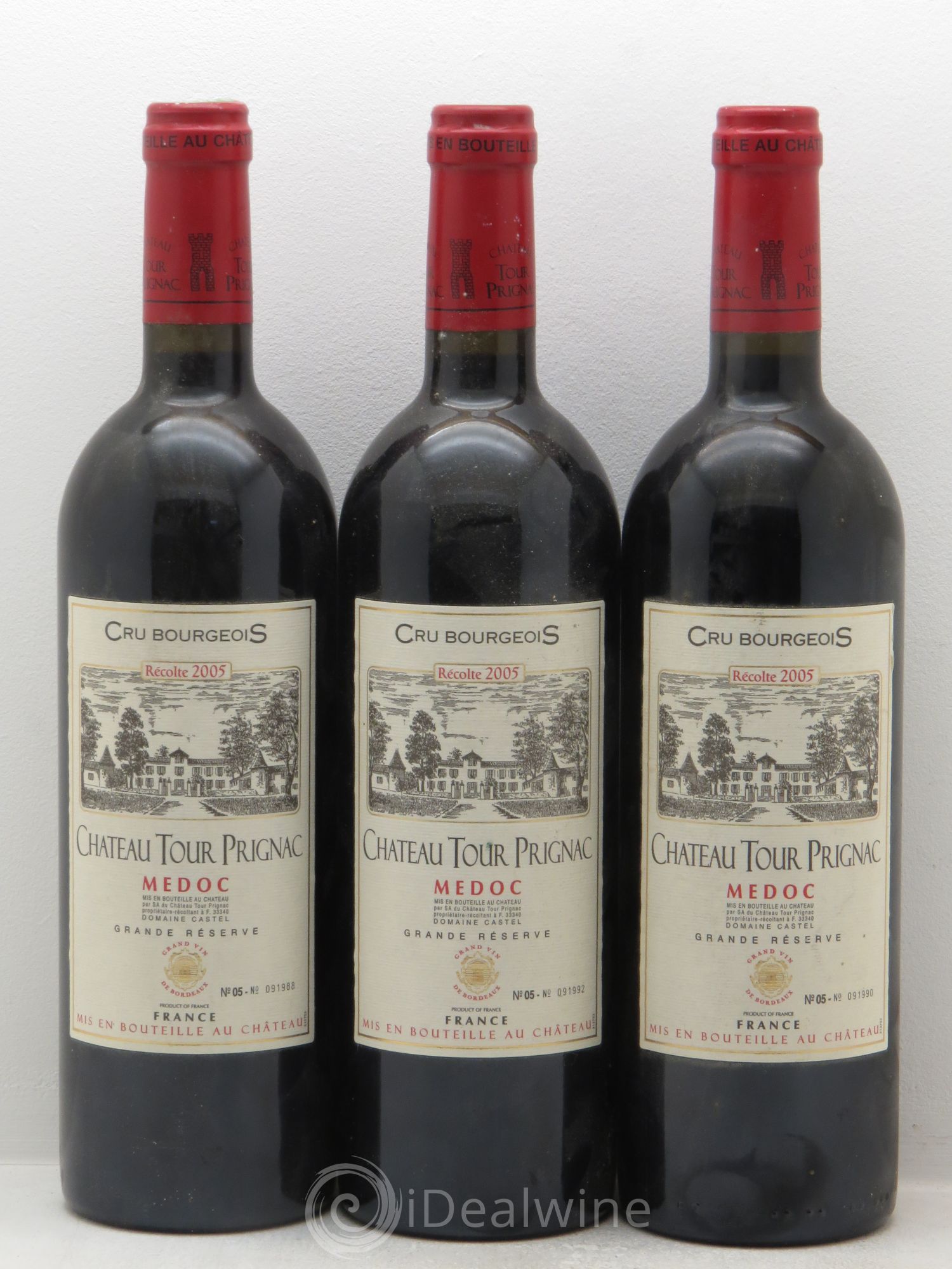 Château Tour Prignac Cru Bourgeois (sans prix de réserve) 2005 - Lot de 3 bouteilles - 0