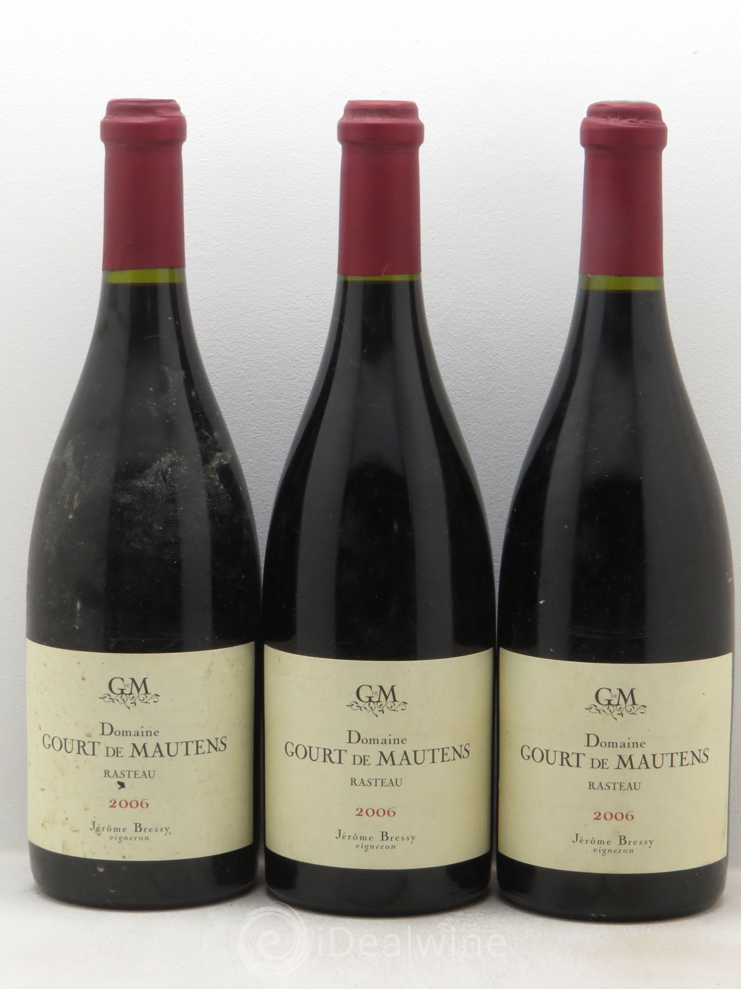 Rasteau Domaine Gourt de Mautens - Jérôme Bressy 2006 - Lot de 3 bouteilles - 0