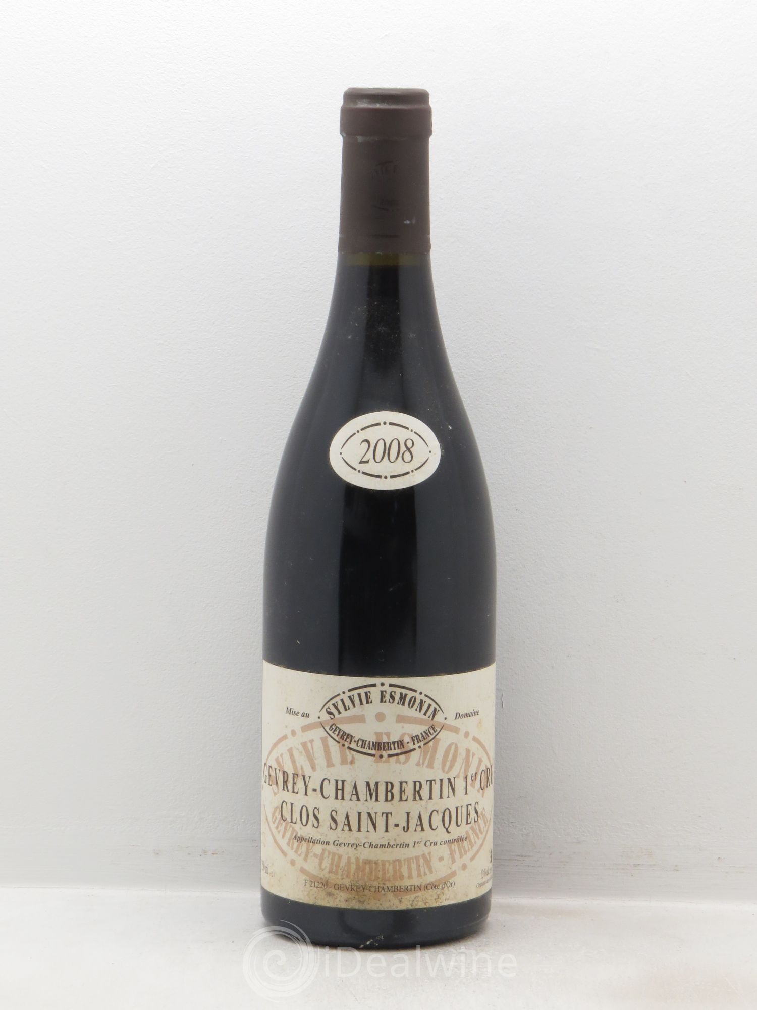 Gevrey-Chambertin 1er Cru Clos Saint Jacques Sylvie Esmonin 2008 - Lot de 1 bouteille - 0