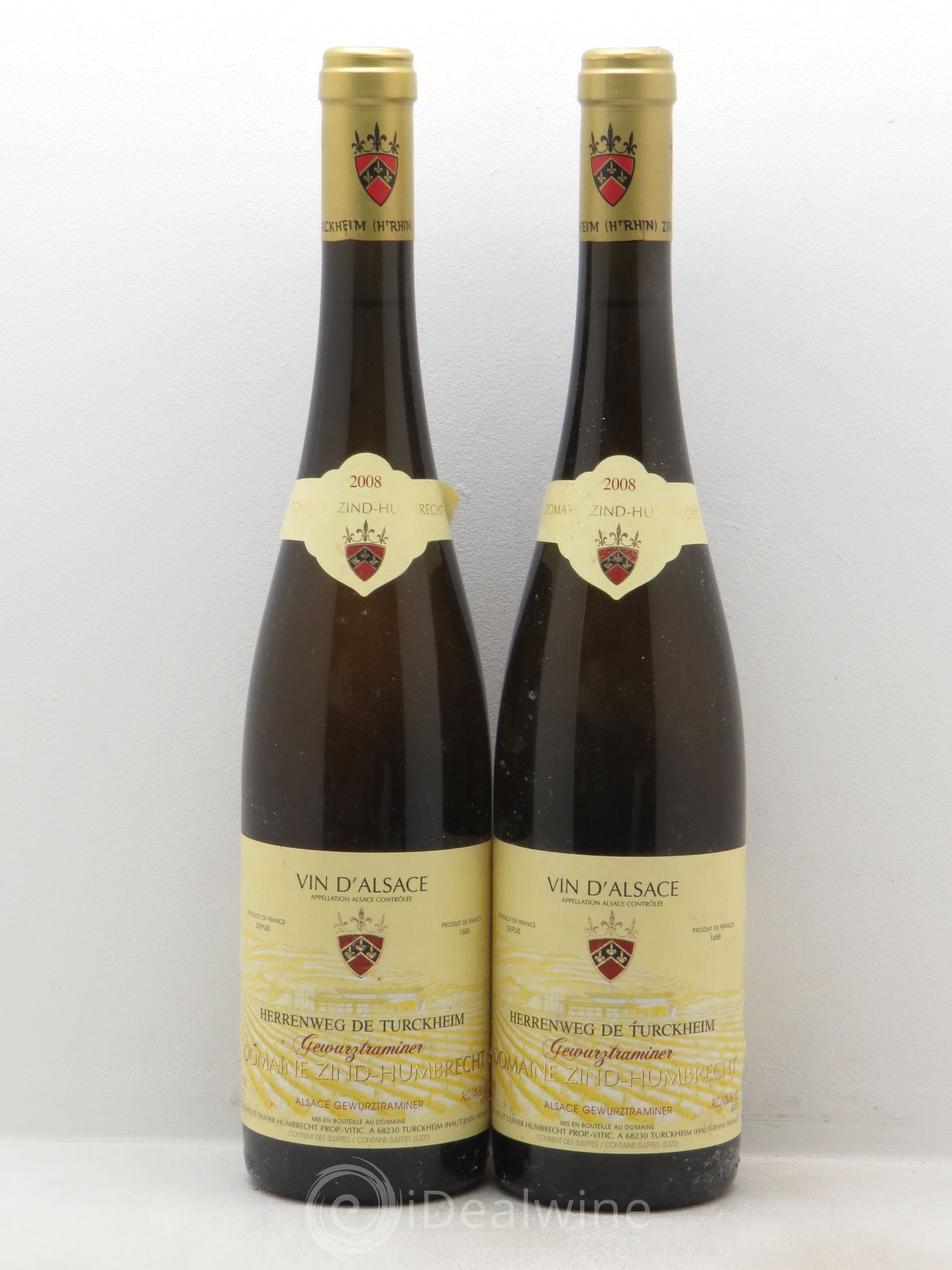Alsace Gewurztraminer Herrenweg de Turckheim Zind-Humbrecht (Domaine) 2008 - Lot de 2 bouteilles - 0