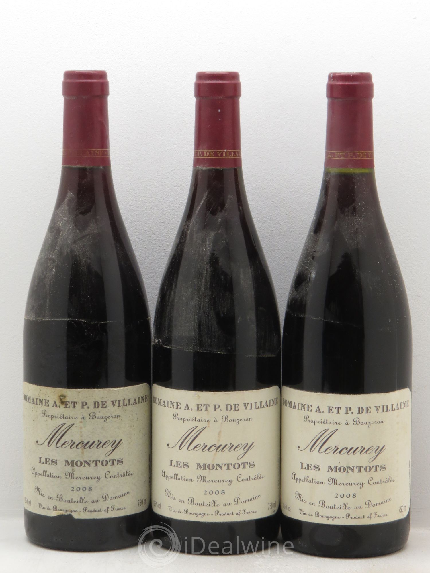 Mercurey de Vilaine "Les Montots" 2008 - Posten von 3 Flaschen - 0