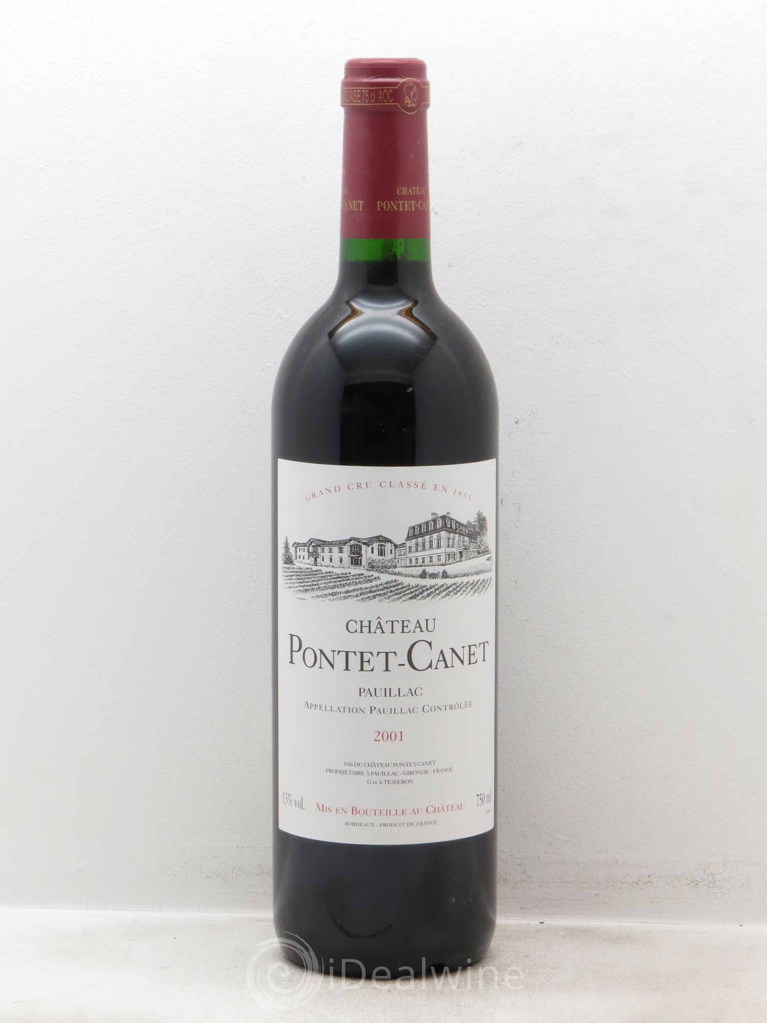 Château Pontet Canet 5ème Grand Cru Classé 2001 - Lot de 1 bouteille - 0