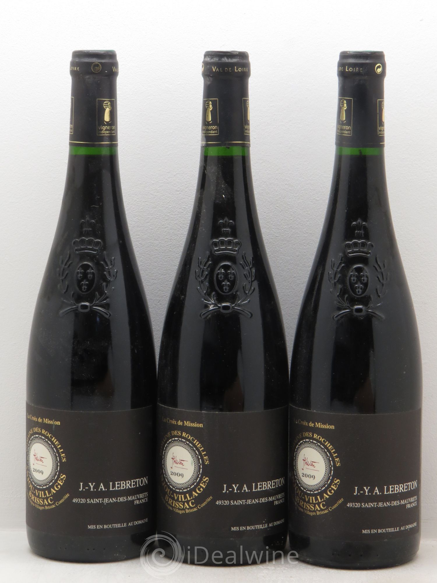 Anjou Brissac Domaine des Rochelles Lebreton Croix de Mission 2009 - Posten von 3 Flaschen - 0