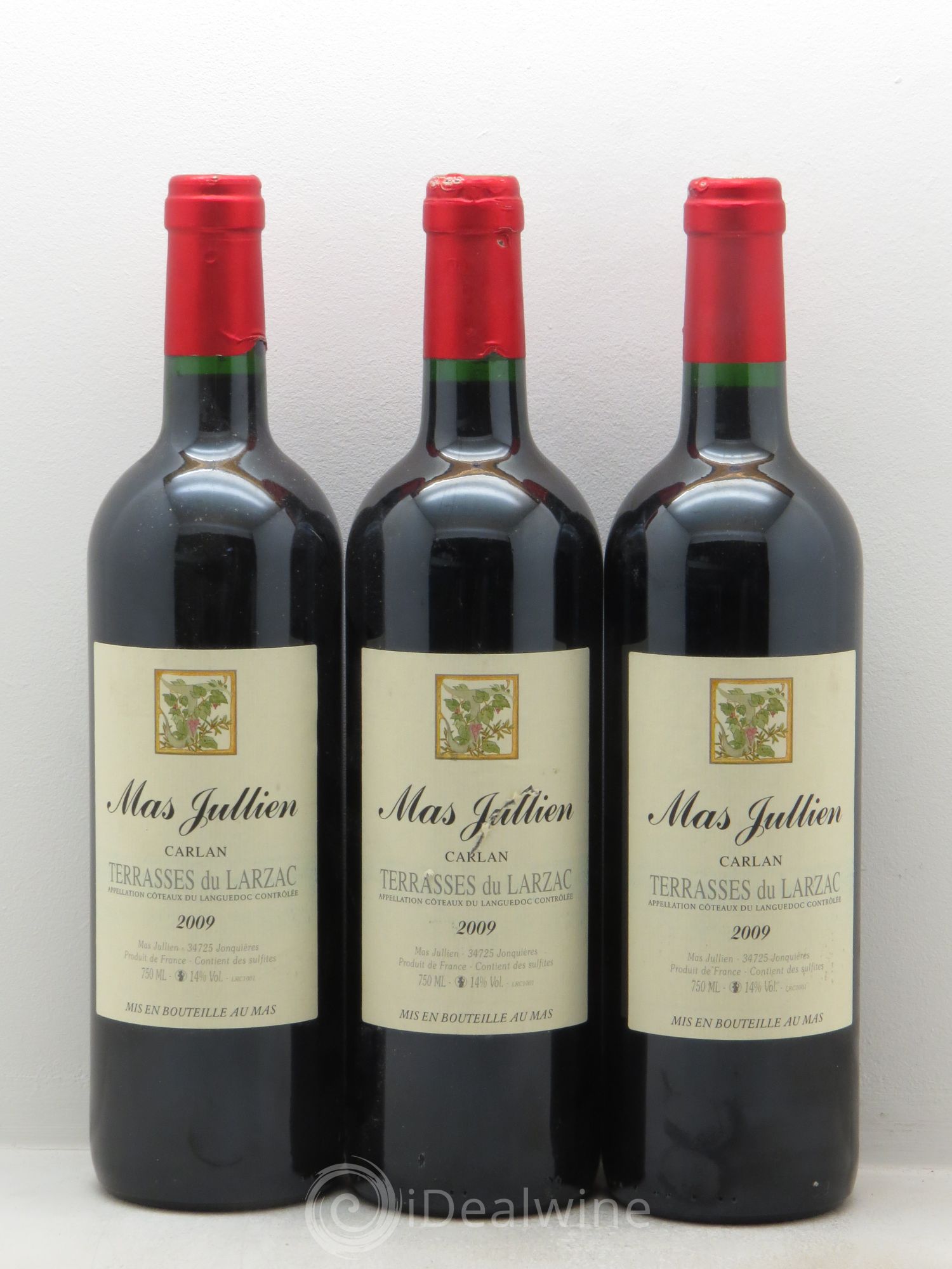 Terrasses du Larzac Mas Jullien Carlan Olivier Jullien 2009 - Lot de 3 bouteilles - 0