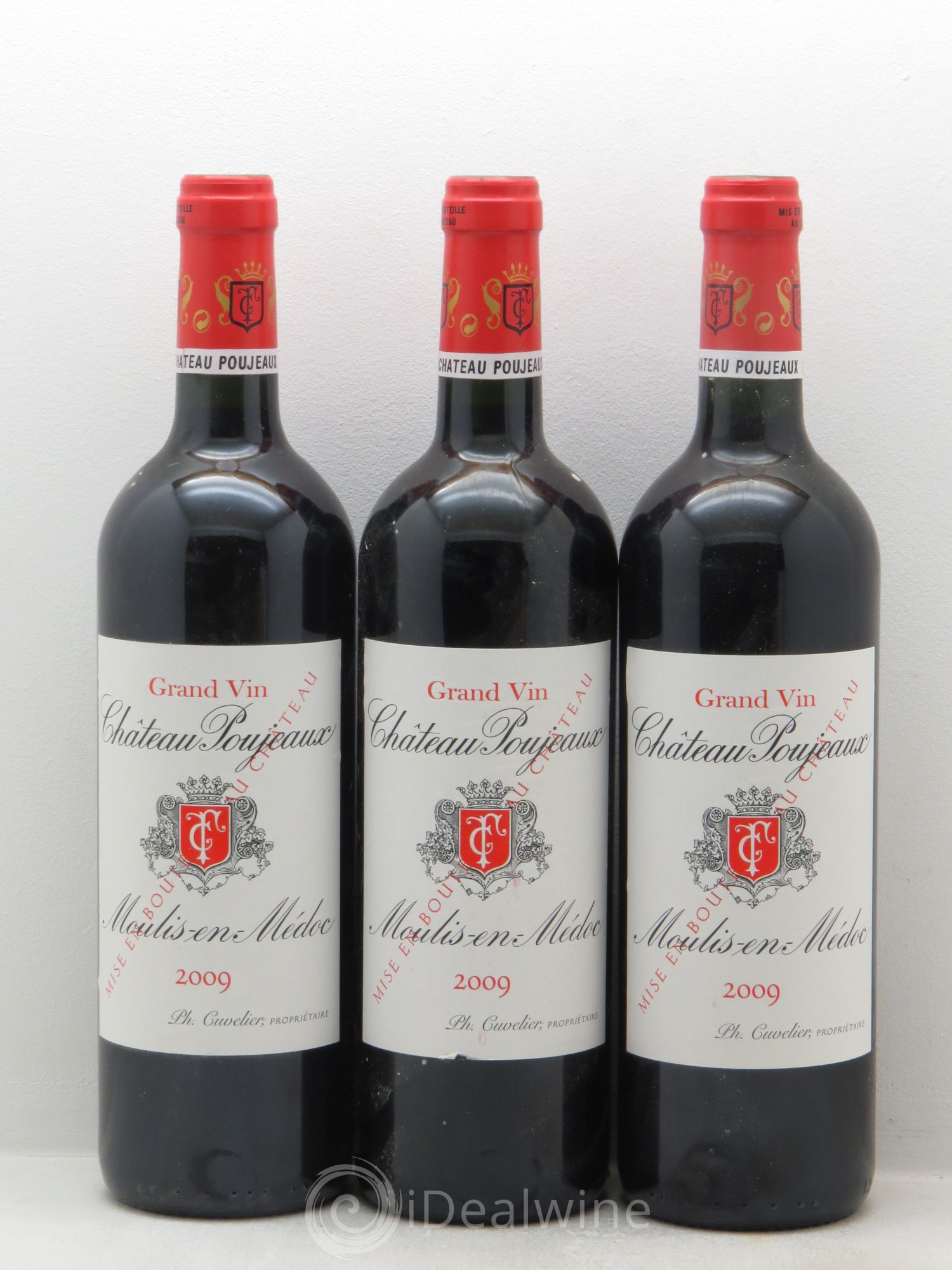 Château Poujeaux 2009 - Lot de 3 bouteilles - 0